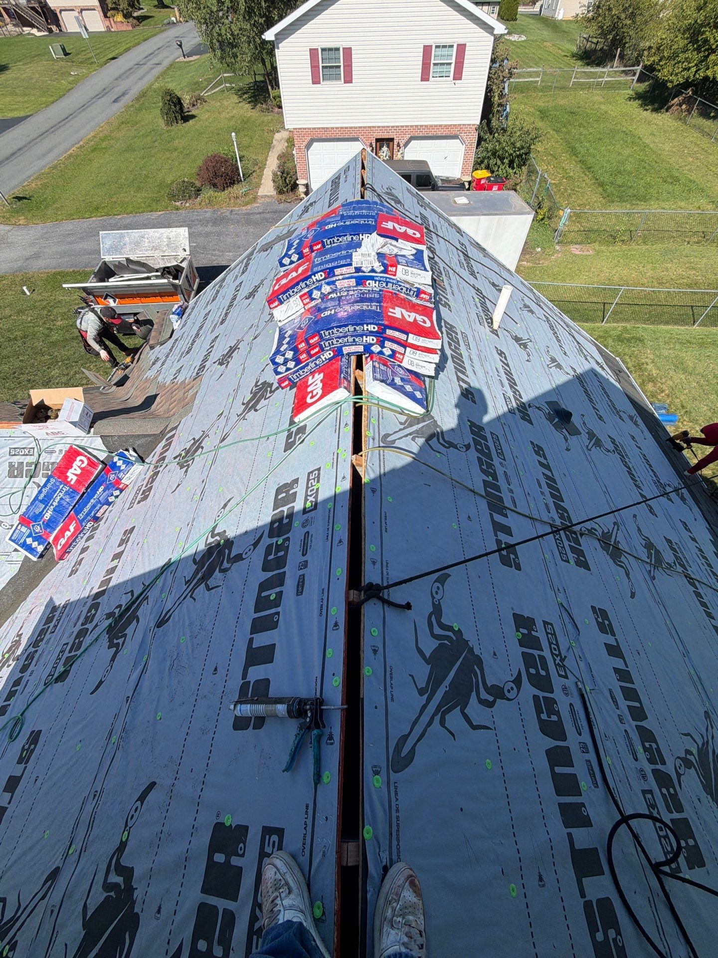 Residential Roof Installation Featuring GAF Timberline HD Shingles in Chambersburg by Teflon Roofing