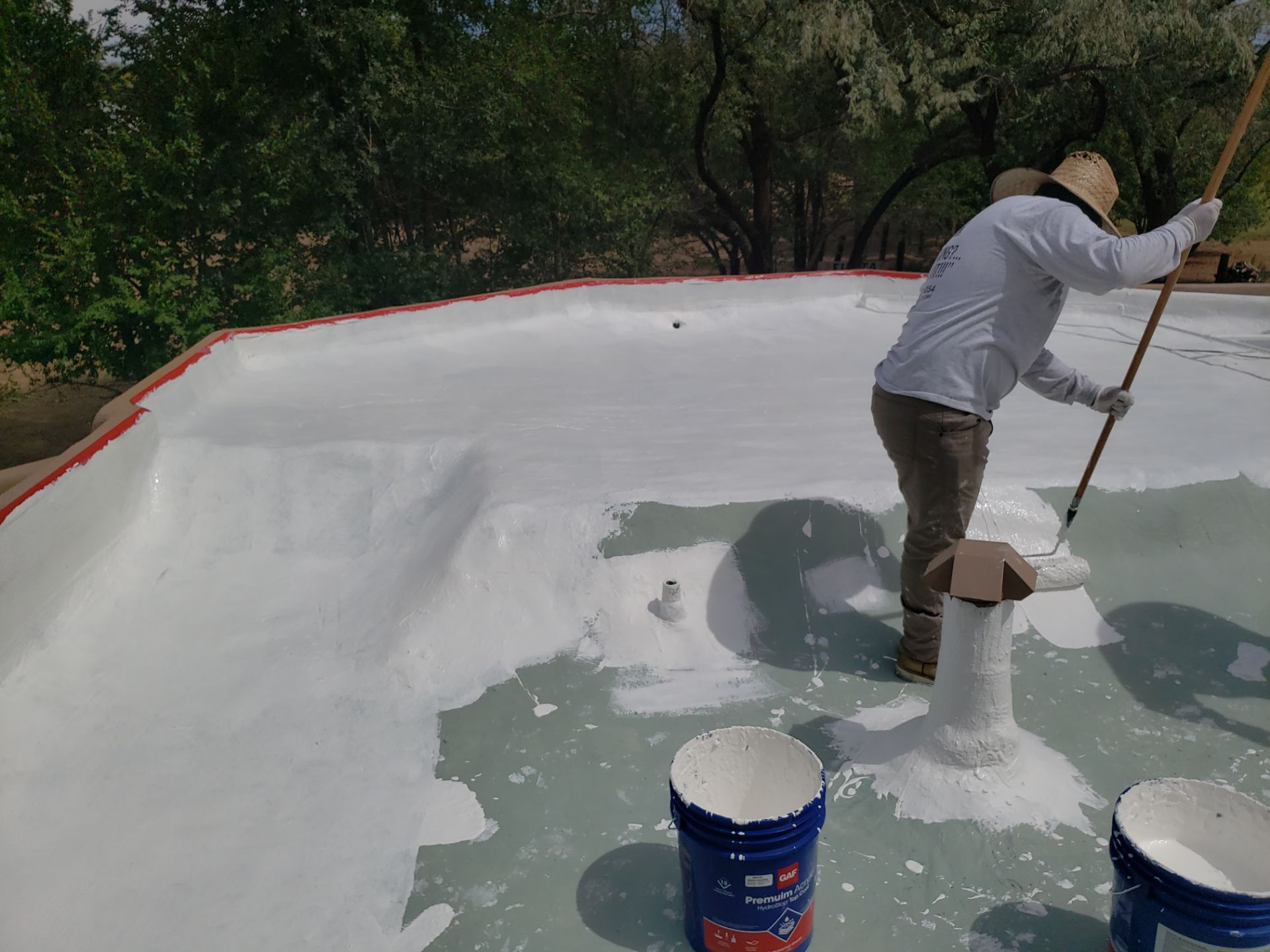 Residential roof application by SPF Services 