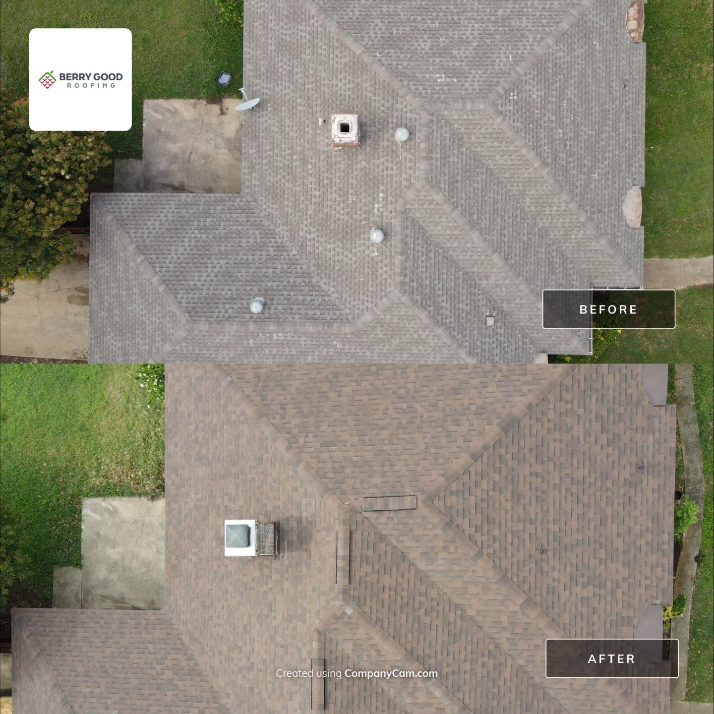 Duncanville Reroof after Storm by Berry Good Roofing