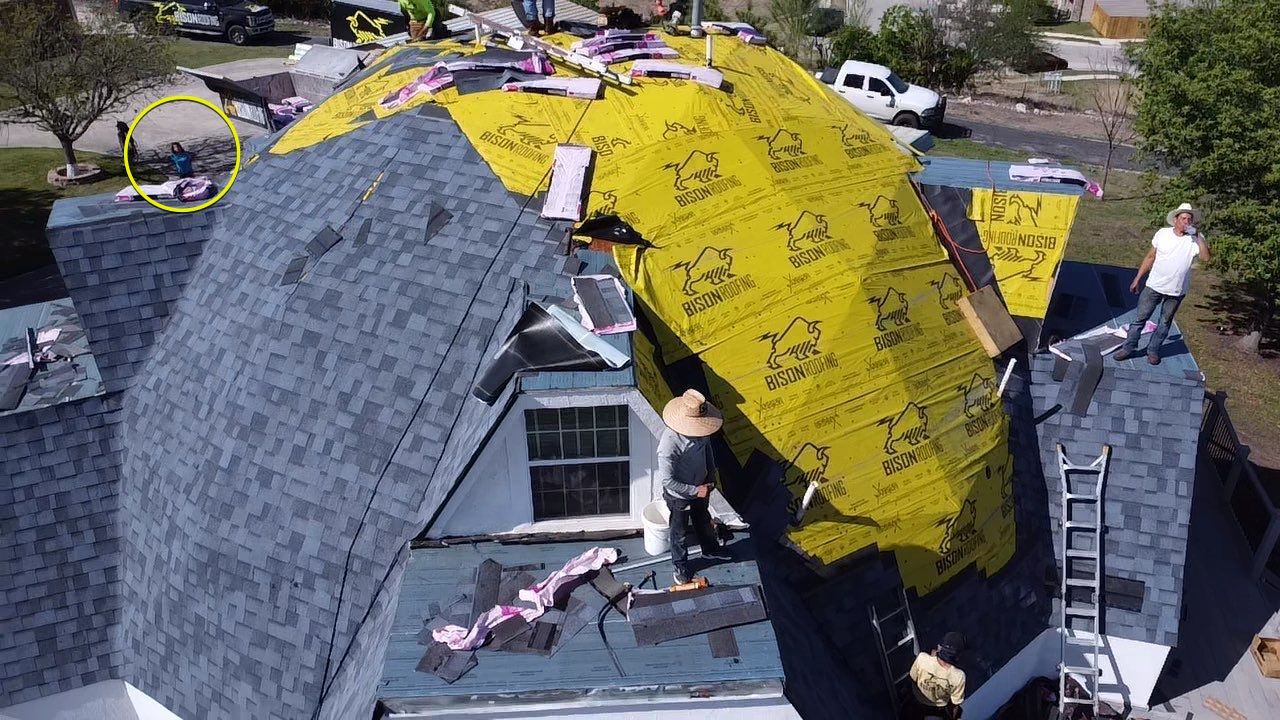 Project in Converse by Bison Roofing  