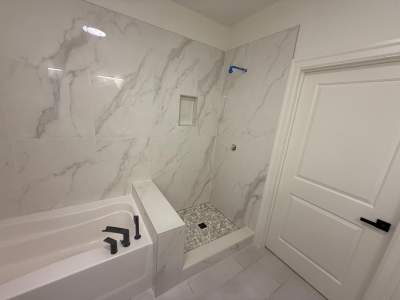 Shower and tub tiling