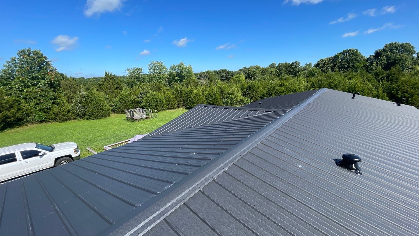 Residential Roofing Install - 29 Guage G-Rib Metal - Color Black Frost by Titan Commercial & Residential Roofing