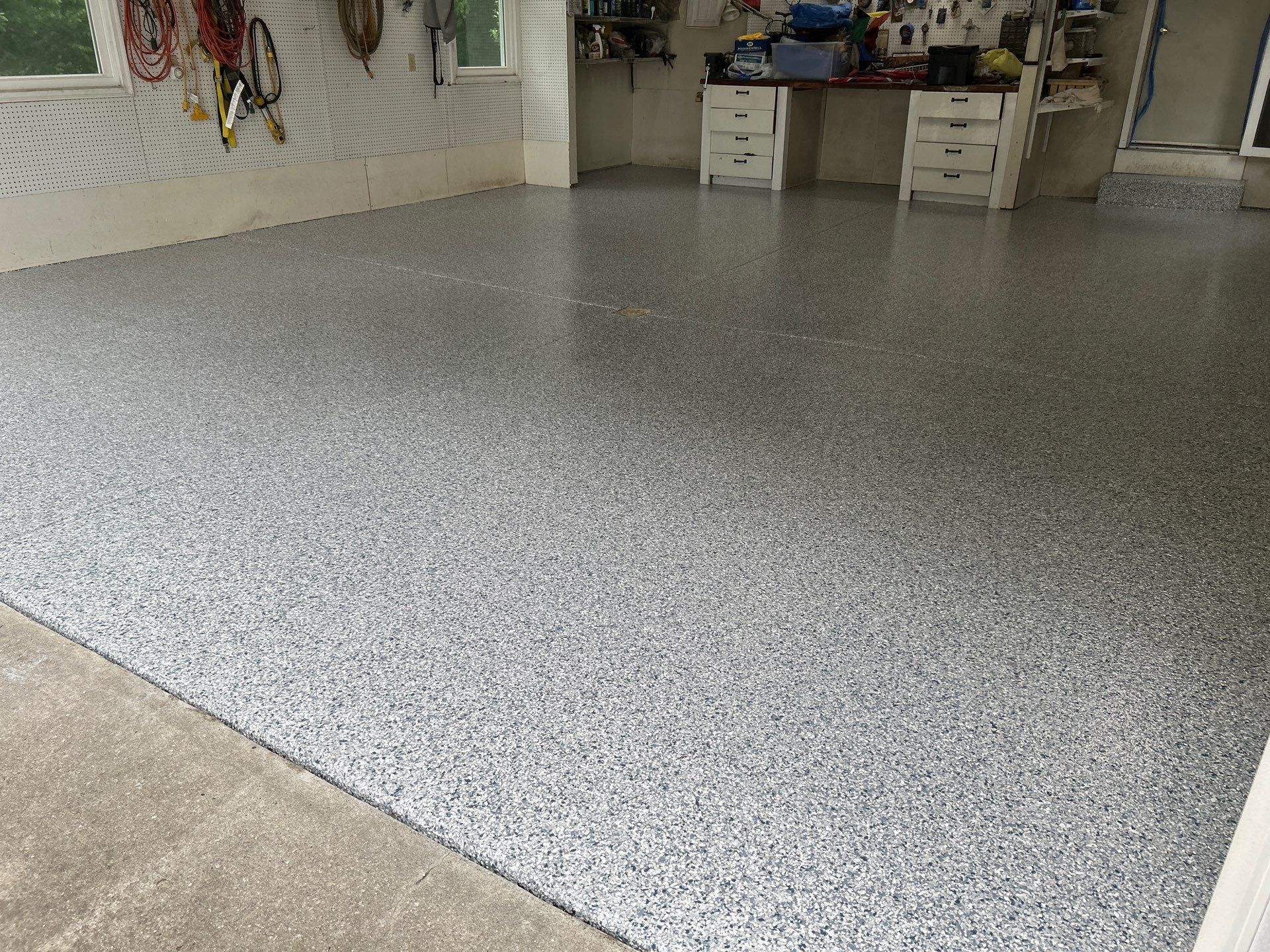 Garage Coating in Elkhart! by Innovative Spaces / Innovative Concrete Coatings