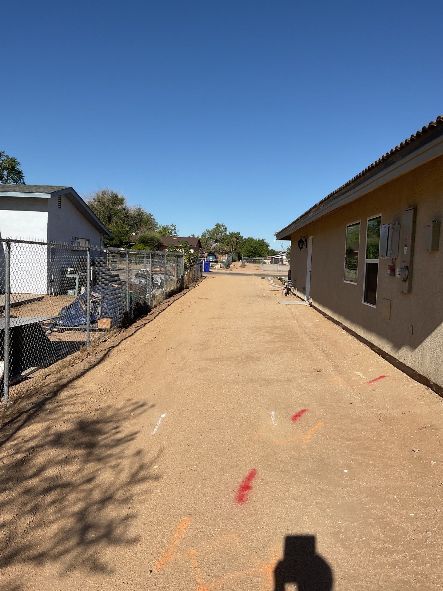 6ft White Privacy Vinyl Fence with Chain-link Fence by Fence Guys Inc.