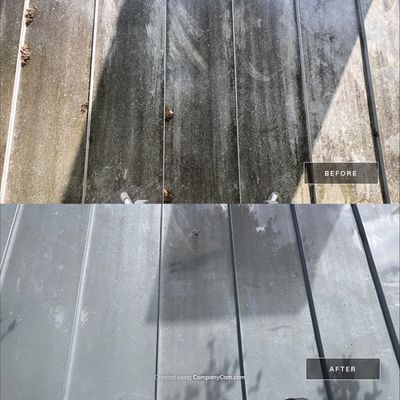 Metal Roof Wash Project in Boerne