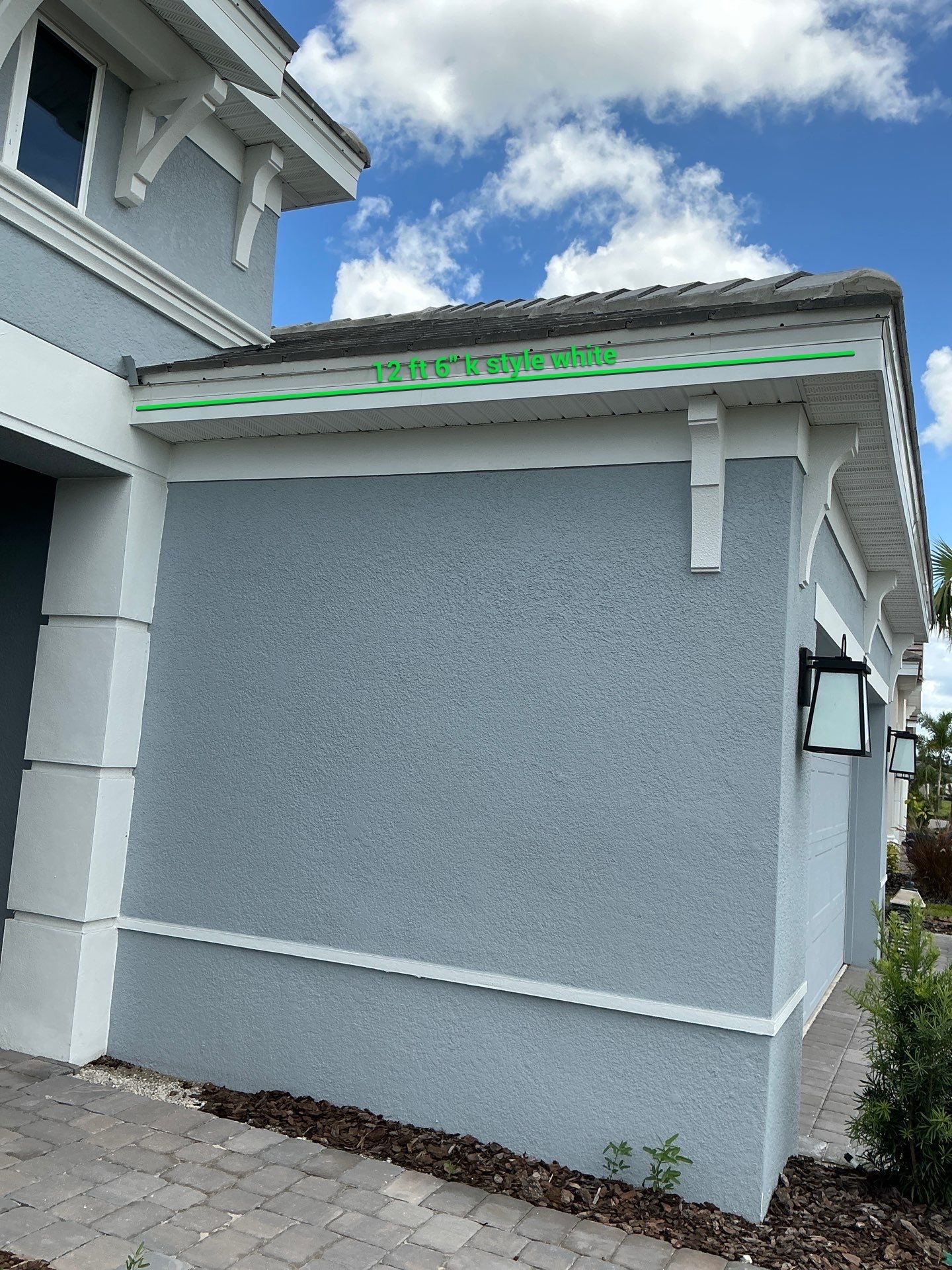 6-INCH White Gutter Installation in Palmetto FL by Gutter Professors