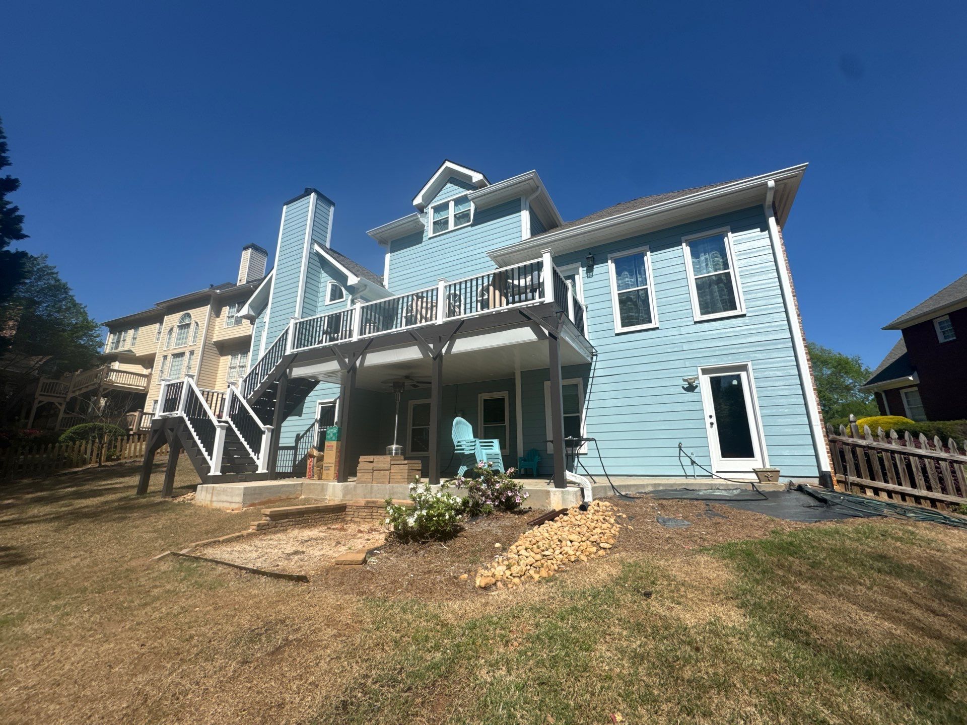 Full Exterior Home Painting for Multi-Story Residence in Marietta by Swift Home Renovations