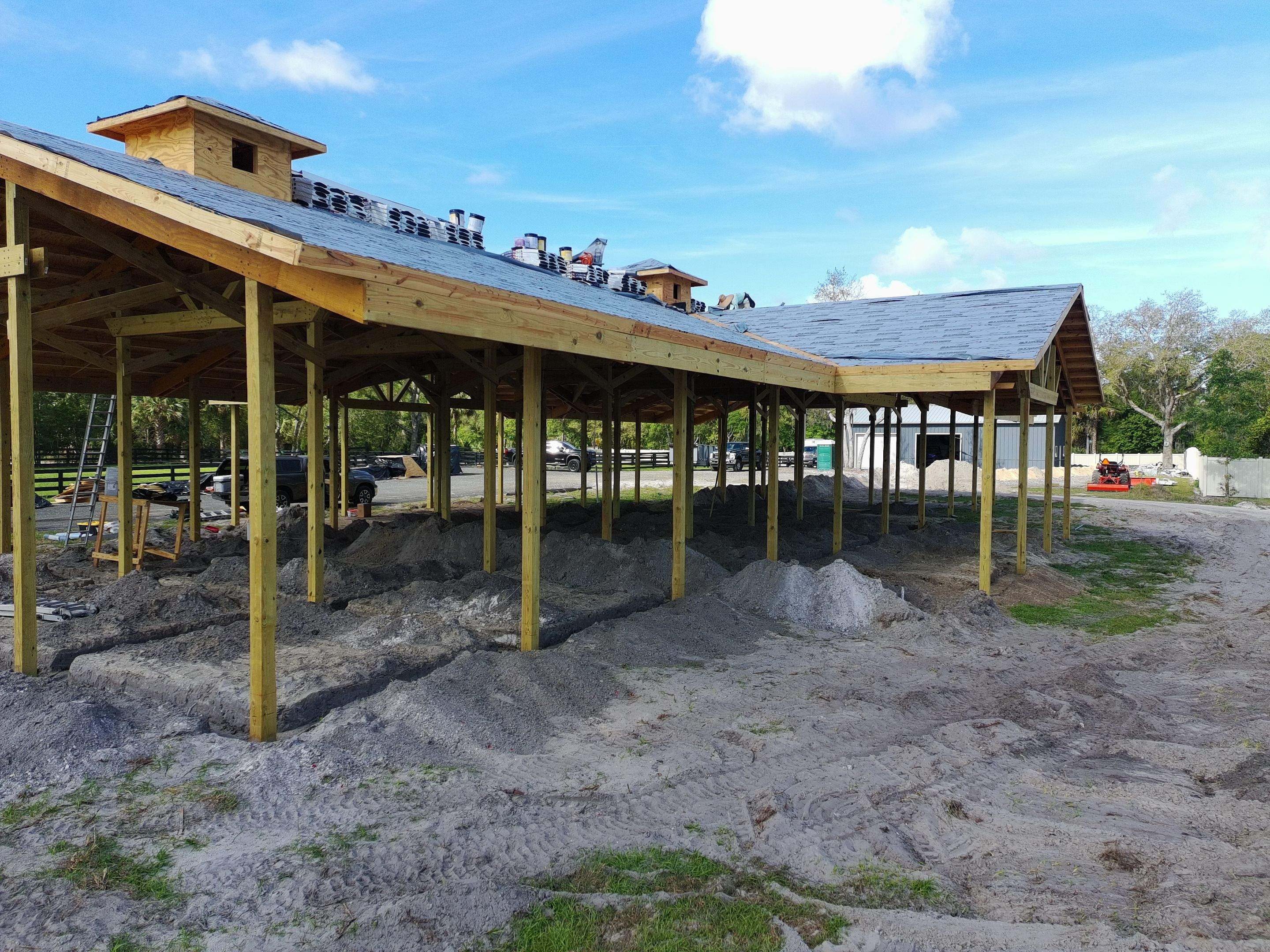 Custom Post-Frame Horse Barn and Shingle Roof Installation in Geneva by Fortified Roofing Solutions Corp.