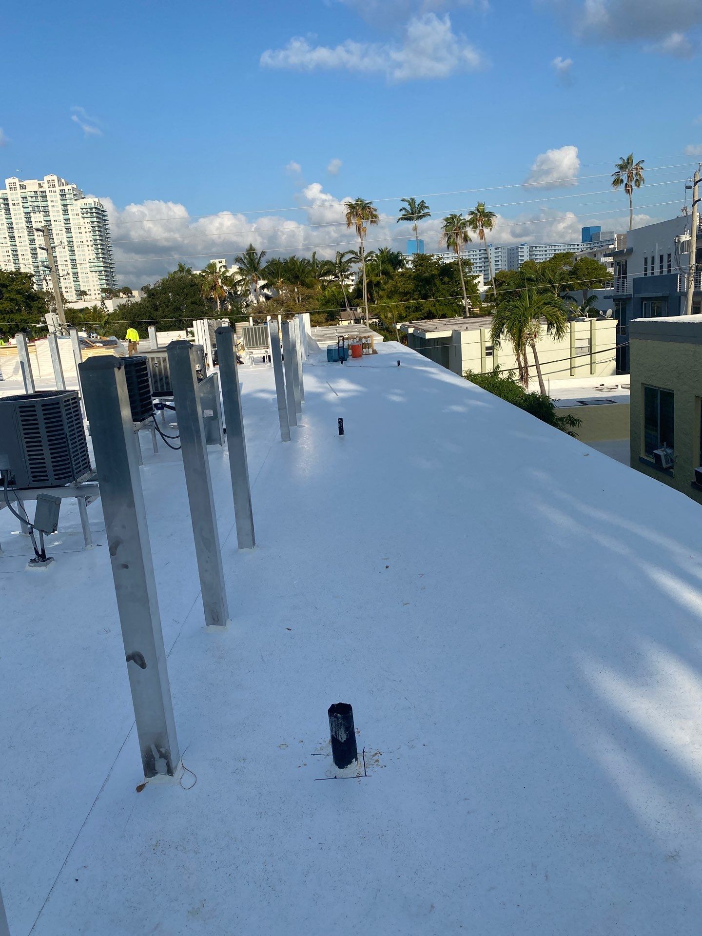 Miami Beach Condominium Complete Flat Roof and TPO Installation by AJF ROOFING INC