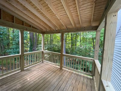 Elevated Screened Porch Installation with Tongue-and-Groove Ceiling in Wake Forest