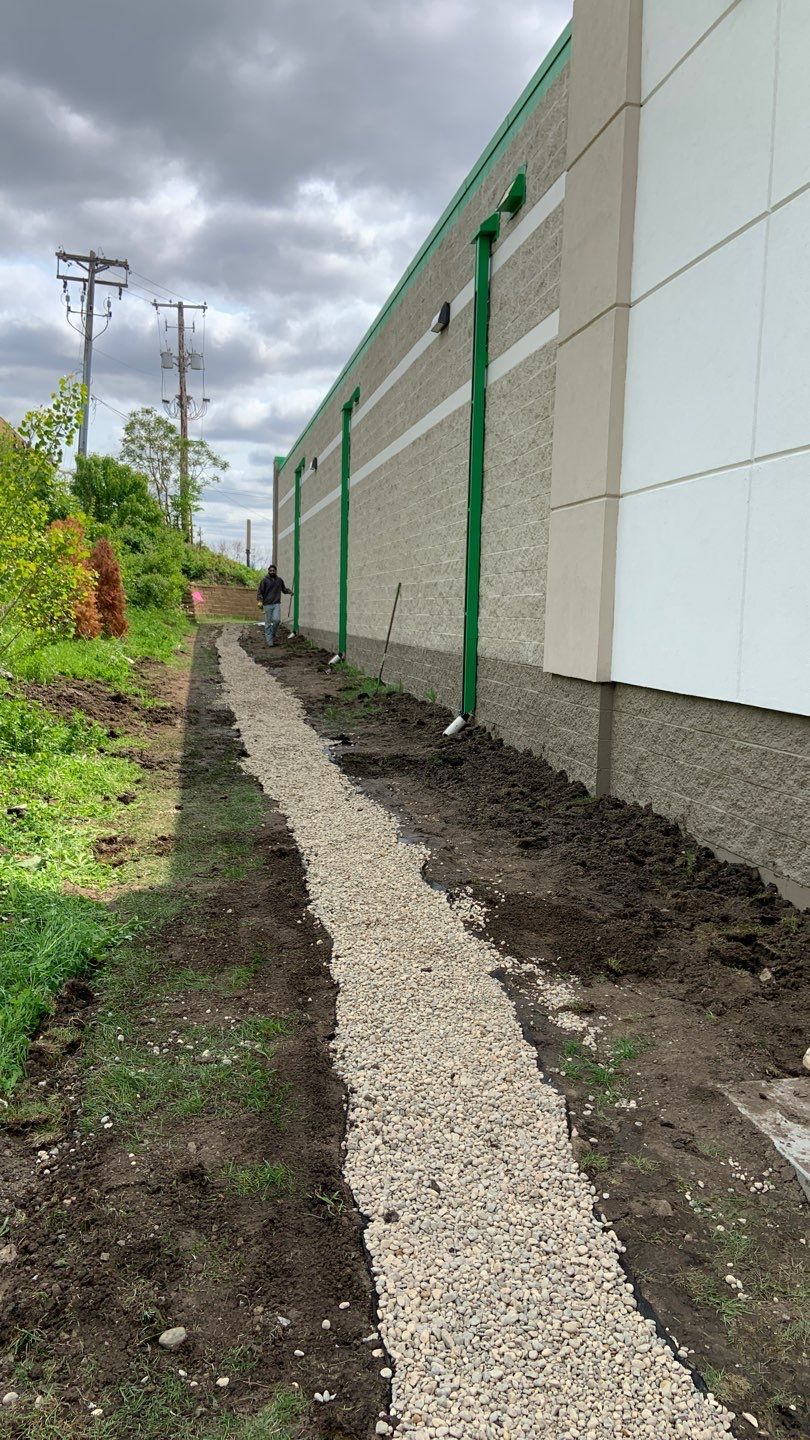 French Drain Installation – Fridley Dollar Tree by Waterproofing Northeast