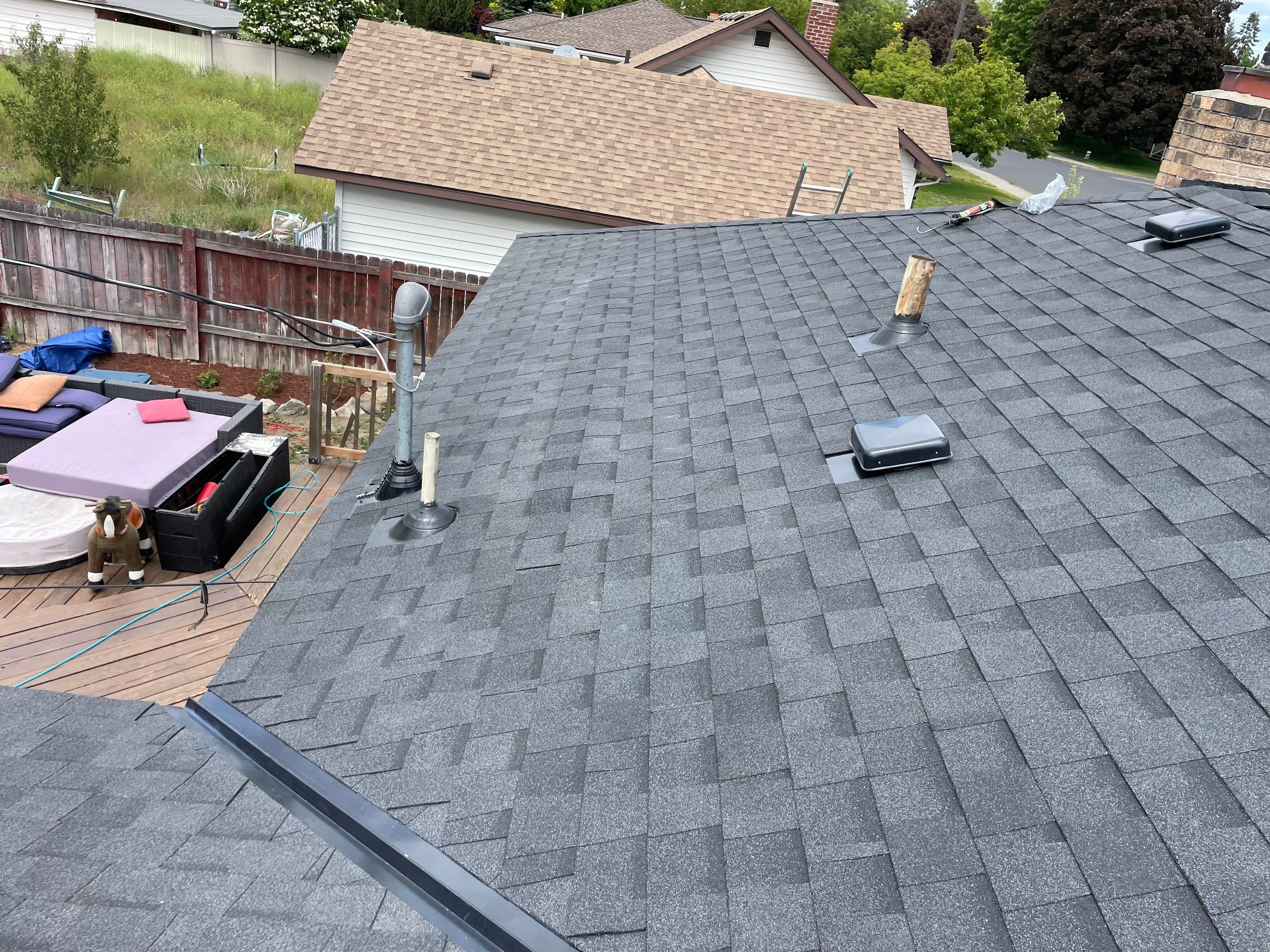 Full Residential Roof Replacement and Sheathing Repair in Spokane N Oak St Spokane, WA 99205 The Denali System - Certainteed Landmark® Shingle - Moiré Black by Alpine Roofing