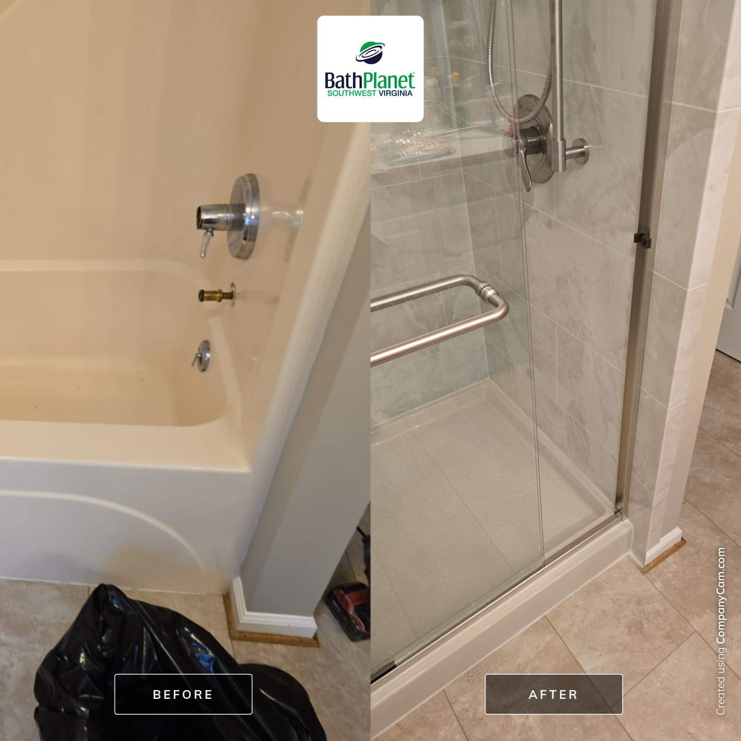 Tub to Shower by BathPlanet SW Virginia