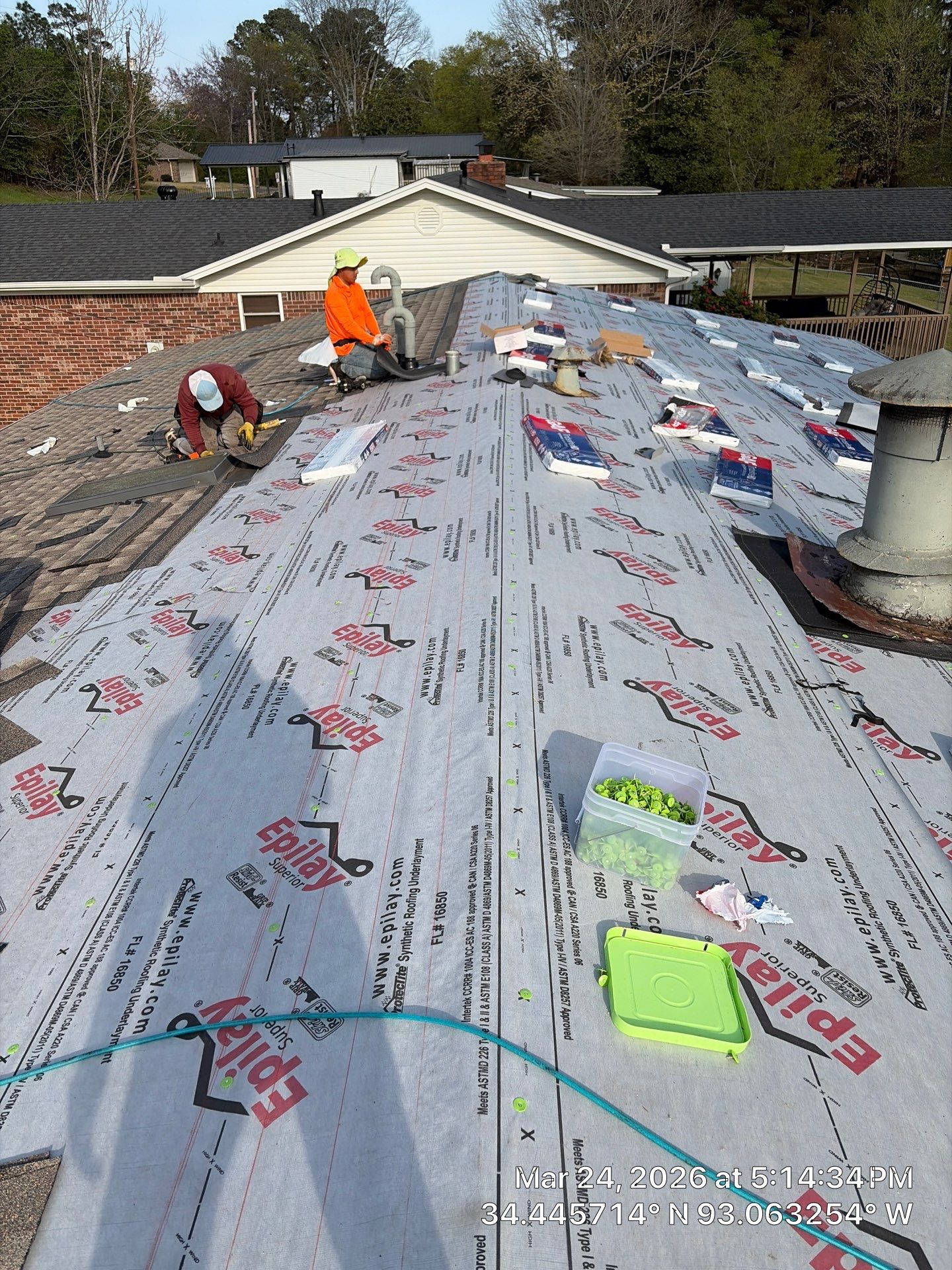 Complete Residential Roof Replacement and GAF Shingle Installation in Hot Springs by Temple Roofing and Exteriors