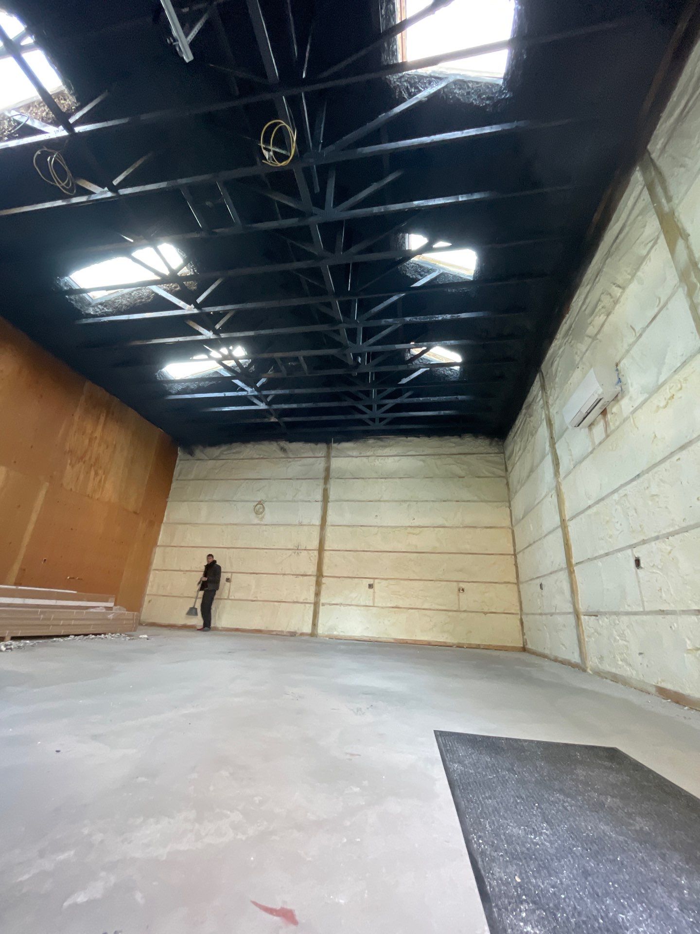 Open Cell Spray Foam to a Pole Barn by NYS Foam & Energy