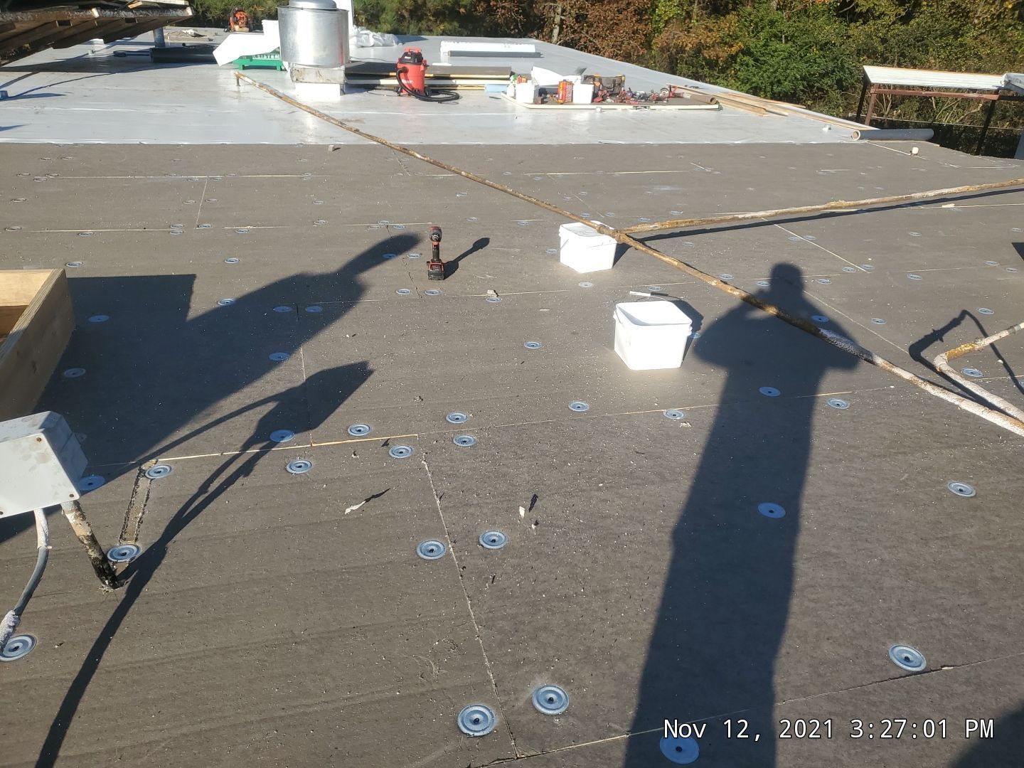 Commercial Roofing Installation using 50 mil PVC by Hostetler Roofing