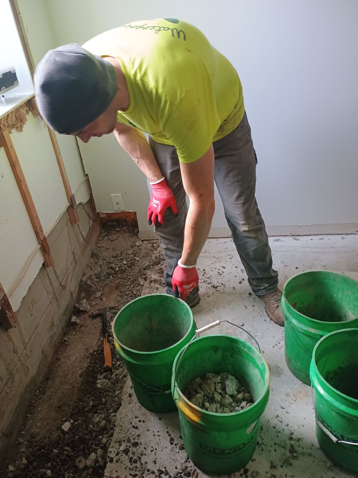 Drain tile for Kael in New Brighton by Waterproofing Northeast