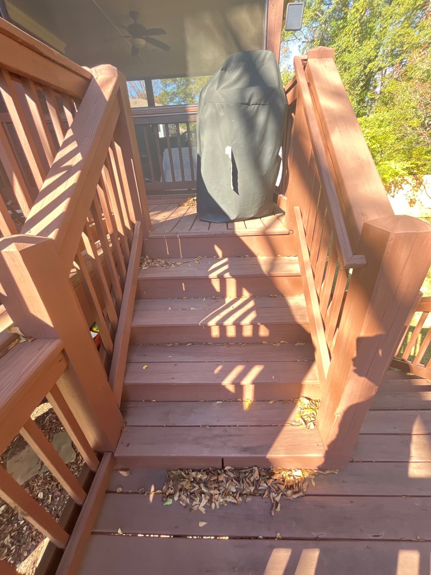 Deck Resurface using Trex and Deckorators ALX Contemporary railing by Nelson Exteriors 