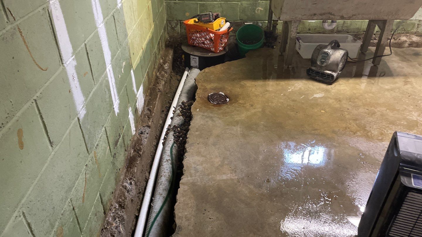 Interior Drain Tile & Wall Drainage in Southwest Minneapolis by Waterproofing Northeast