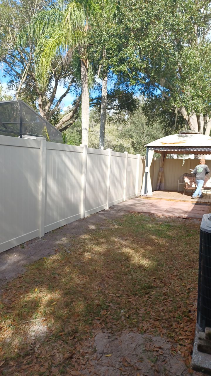 Sarasota, FL 6ft. Tall Tan Vinyl Privacy Fence  by Asap fence and gates, LLC