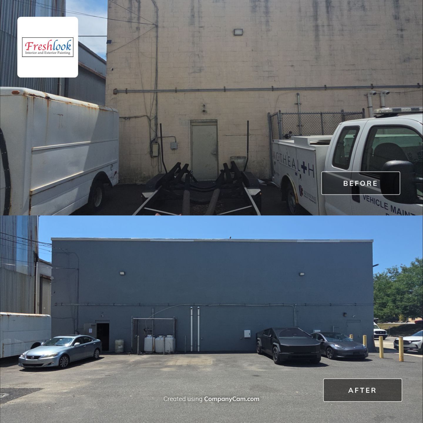 Commercial Exterior Painting Project in Springfield, PA by Freshlook Painting