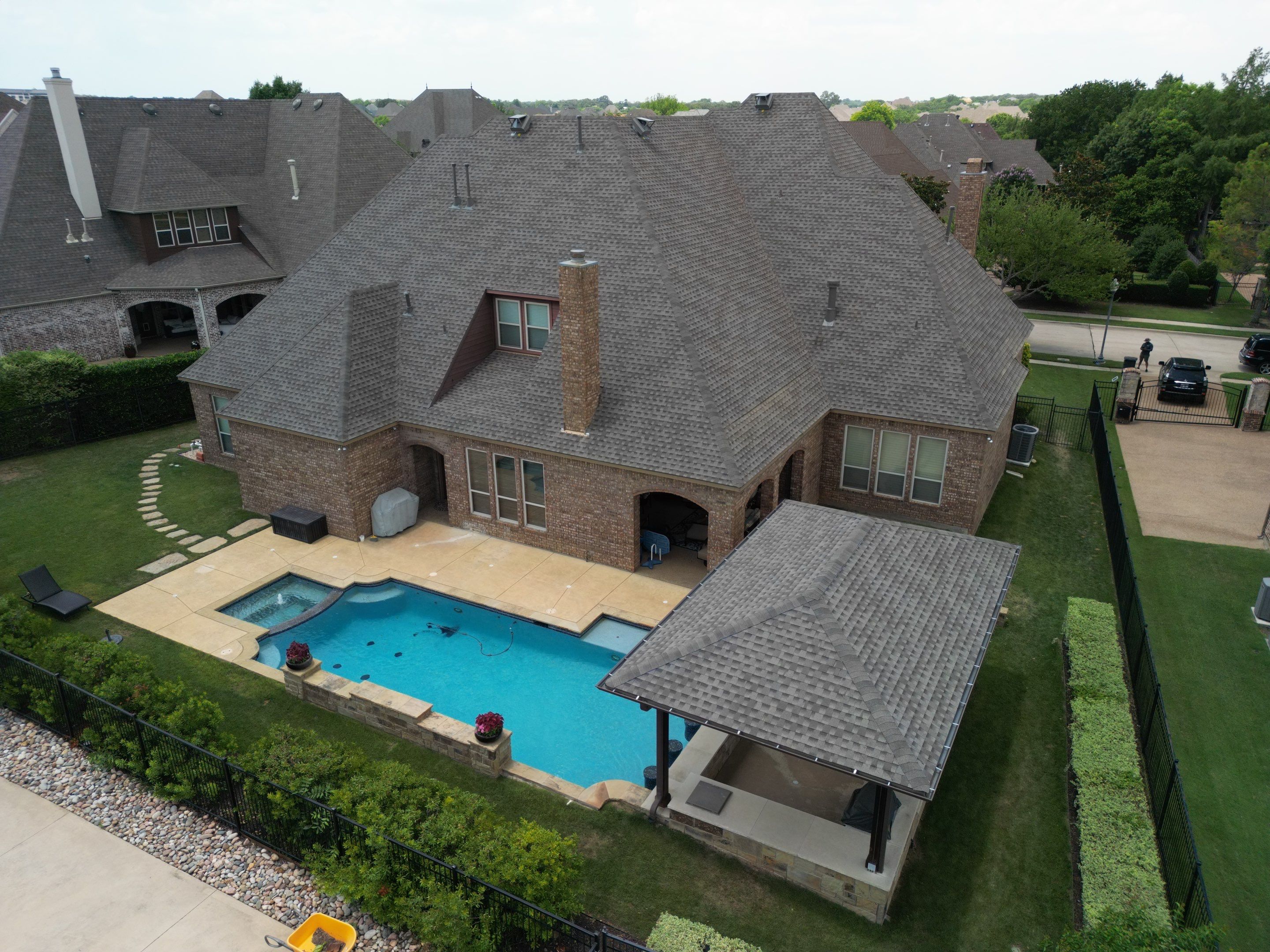 Beautiful Estate Remodel - Roof, Copper Gutters, Exterior Stain, Siding Replacement by First United Roofing & Construction