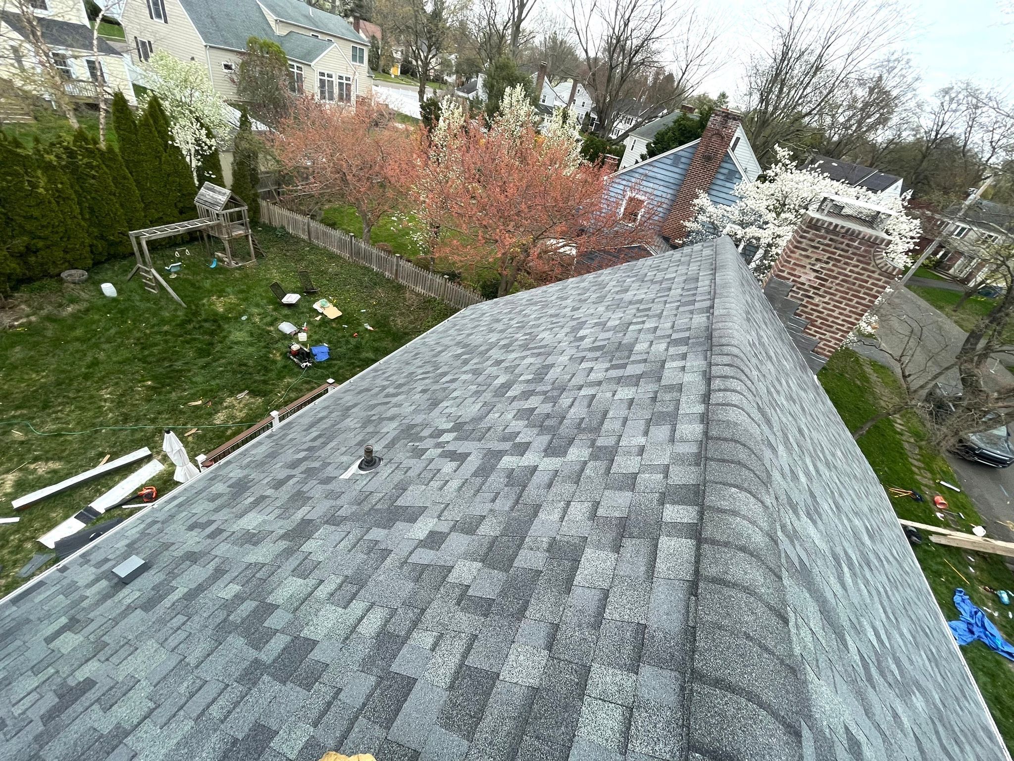 Residential Roofing Installation using Owens Corning TruDefinition Duration AR - Estate Gray by A Plus Exterior