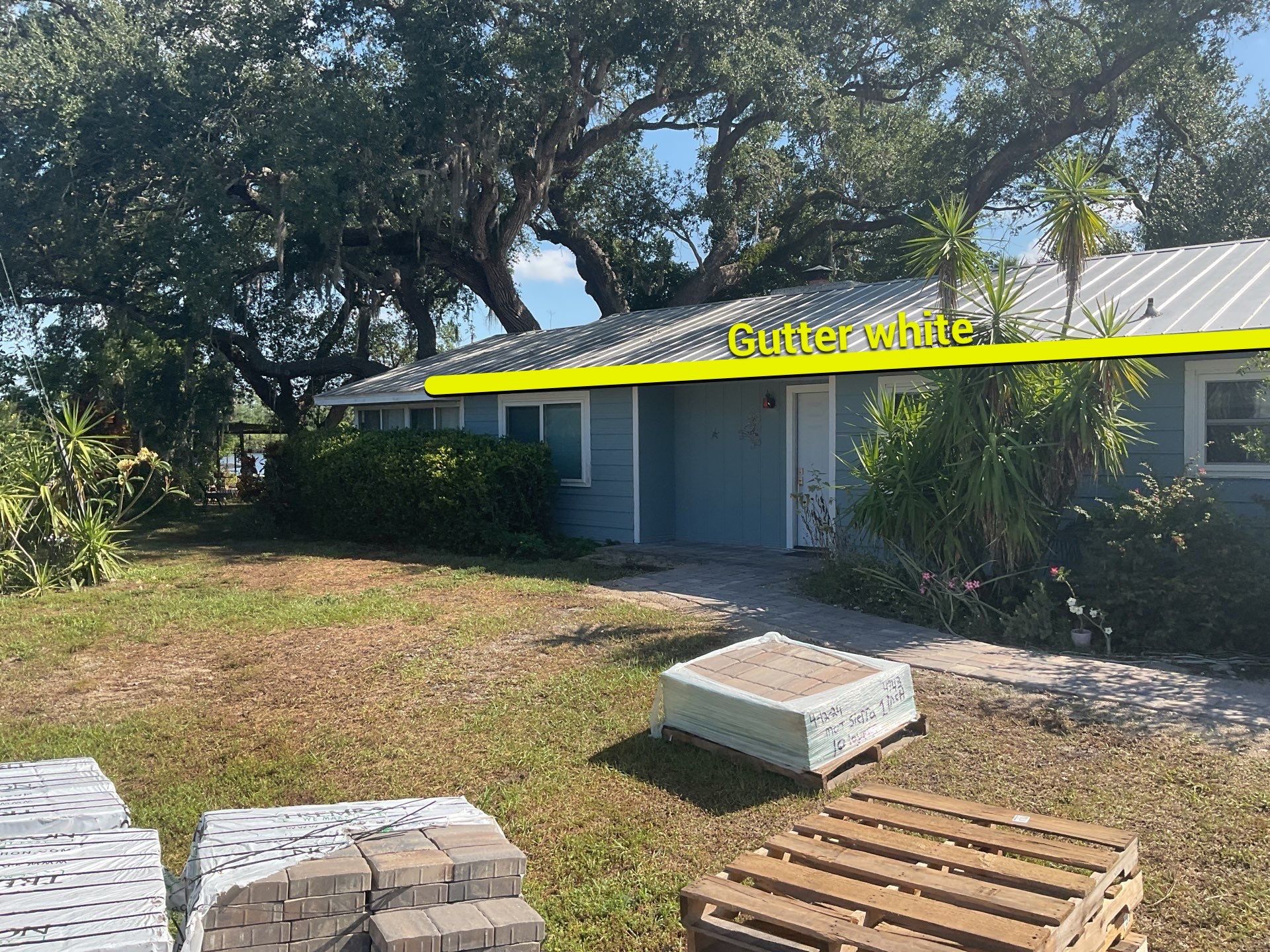 White 6-Inch Gutters and Leaf Guard Installation in Fort Myers FL by Gutter Professors