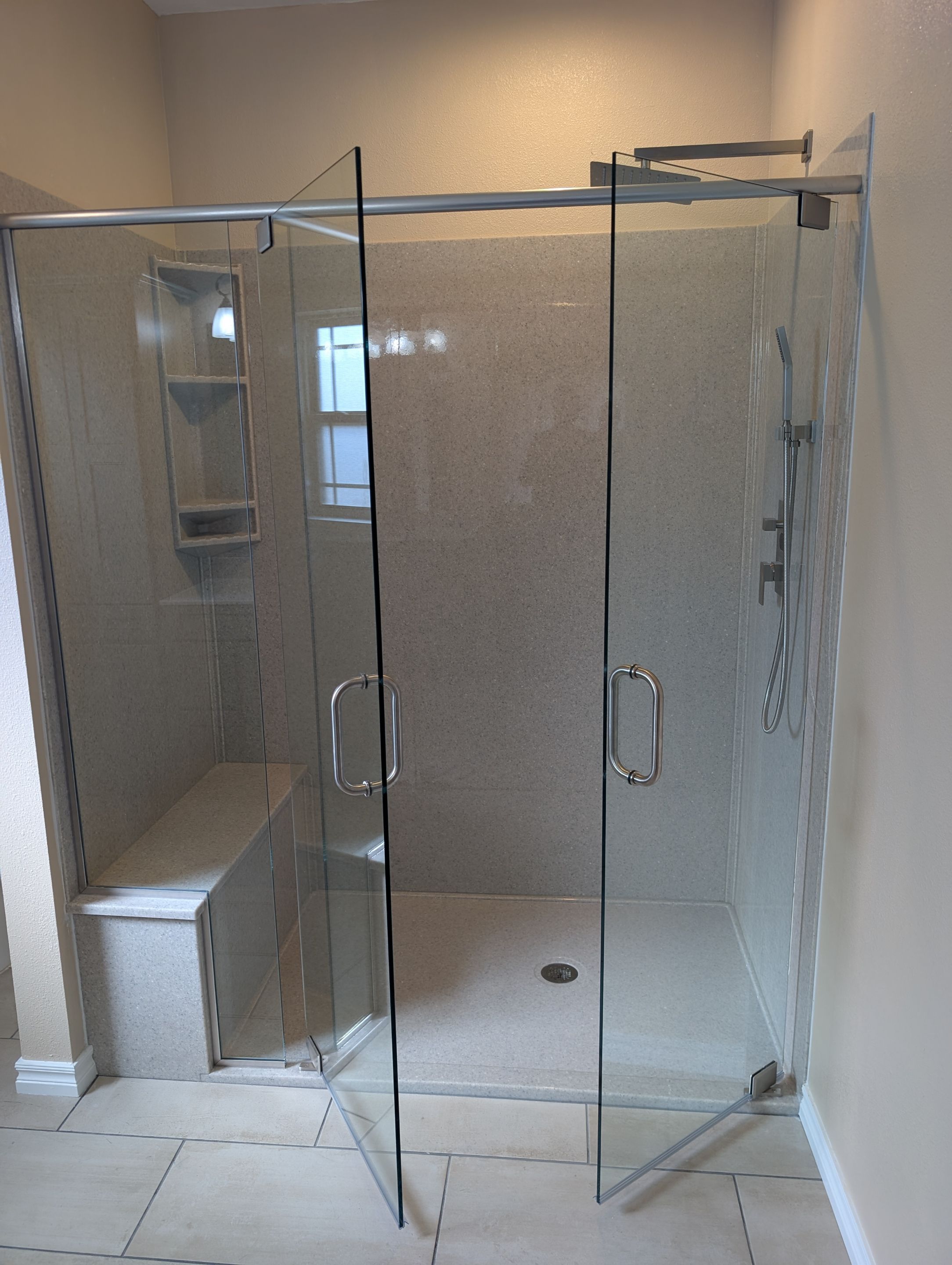 Ledgestone Master Bathroom Reno by Kitchen Works LLC