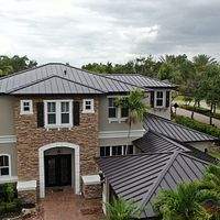 24ga 1.5" Mechanical Seam Dark Bronze by Total Roofing System The Metal Roof Experts