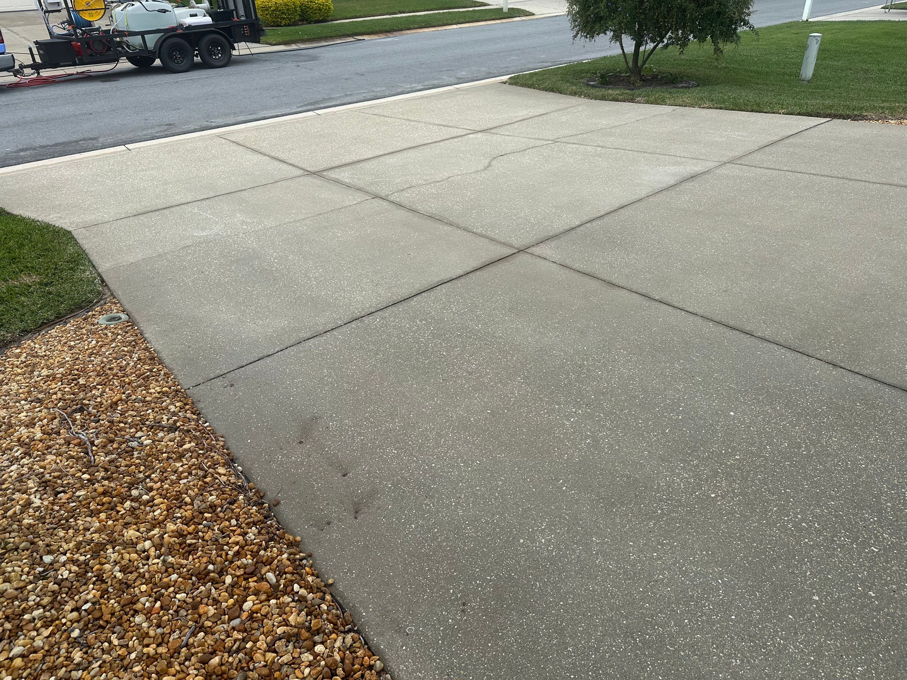 Concrete Driveway, Entryway & Street Curbing Cleaning in Fairways at Imperial Lakes, Palmetto, FL | Sunshine AquaWash by Sunshine AquaWash