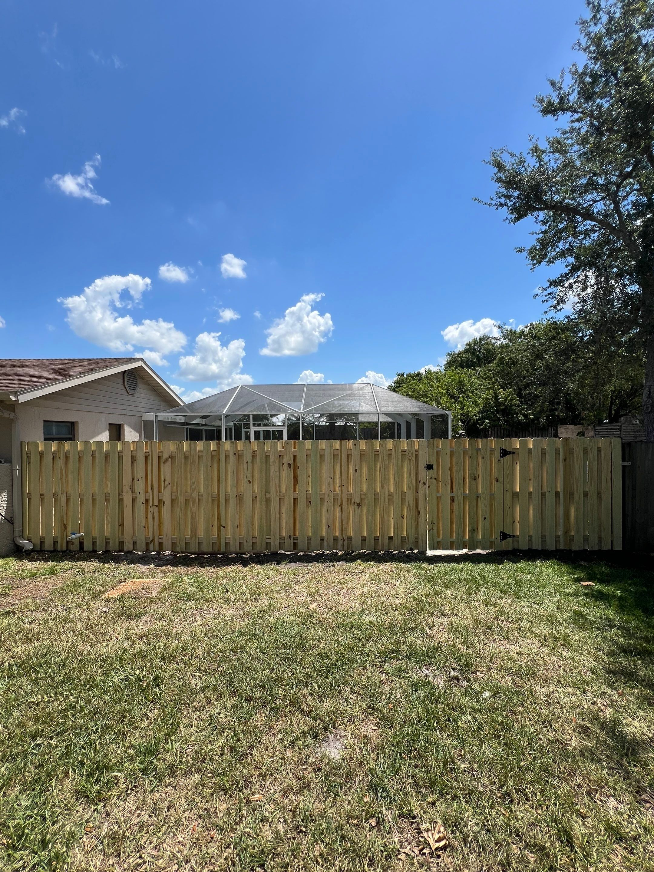 Wood Fence Installation using Shadowbox Wood Fence by Asap fence and gates, LLC