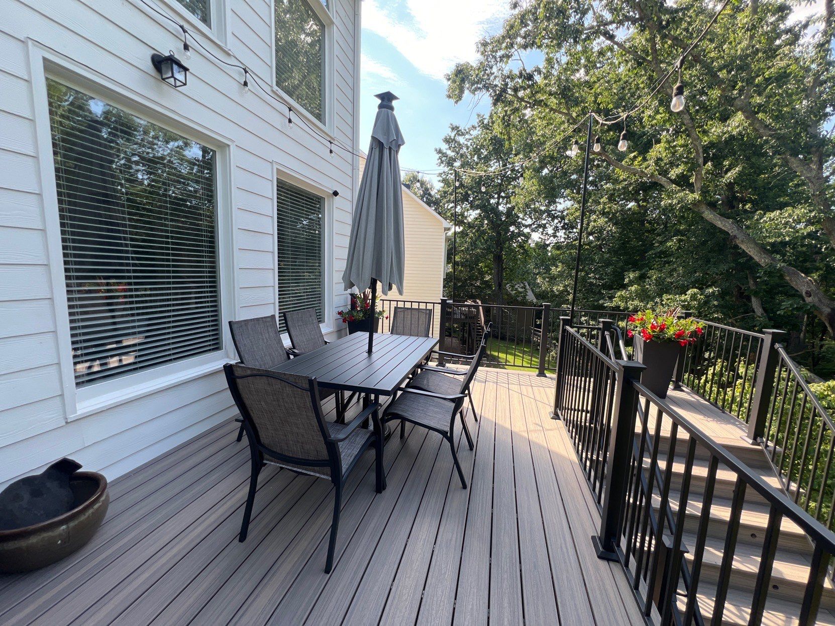 Elevated Composite Deck and Concrete Landing Installation in Kennesaw by Swift Home Renovations