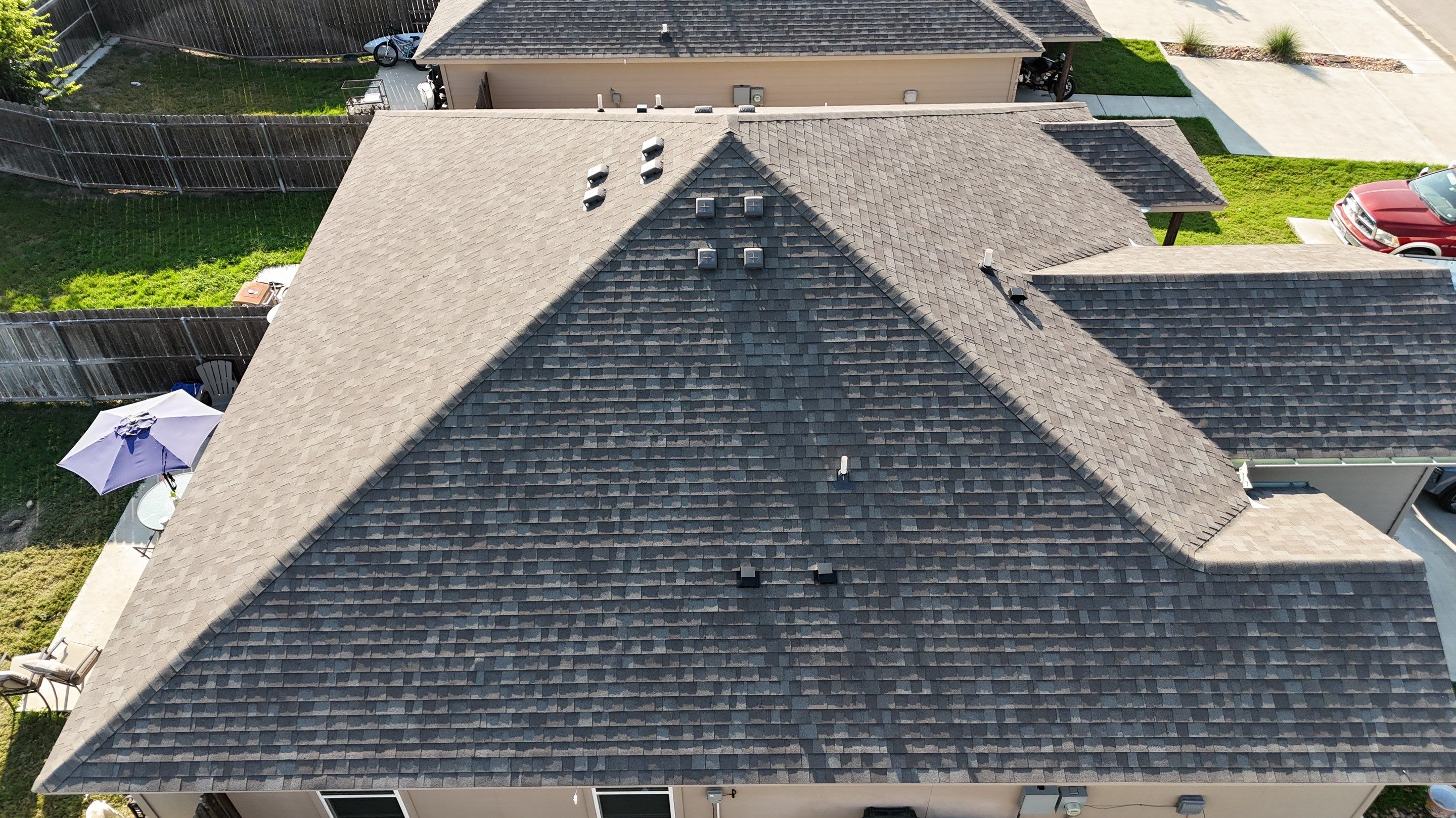Hail Damage Duplex Roof Replacement & Ventilation Upgrade — South Temple, TX by ROAM Roof & Solar