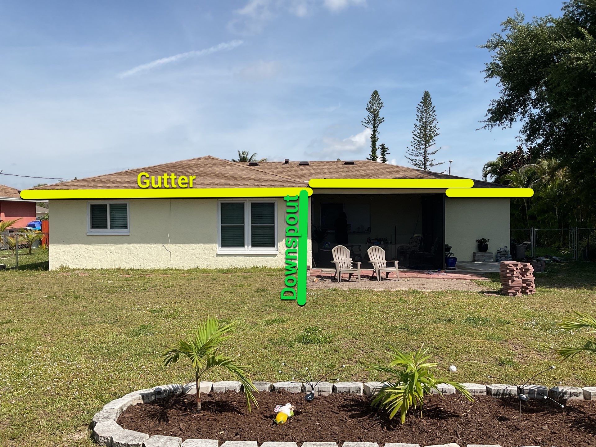 Musket Brown Seamless Gutters using 6 Inch Seamless Gutters in Cape Coral FL by Gutter Professors