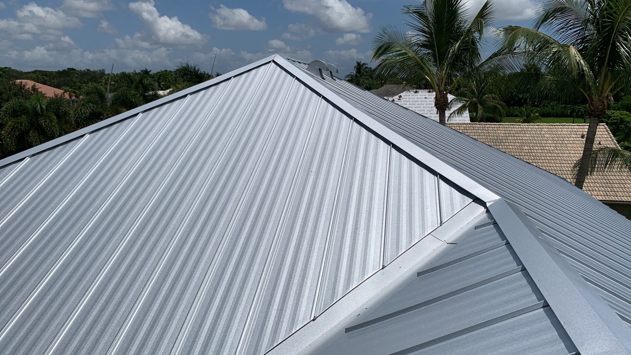 Residential Roofing Installation using 1" Nail strip metal roof by BLUES BROTHERS ROOFING