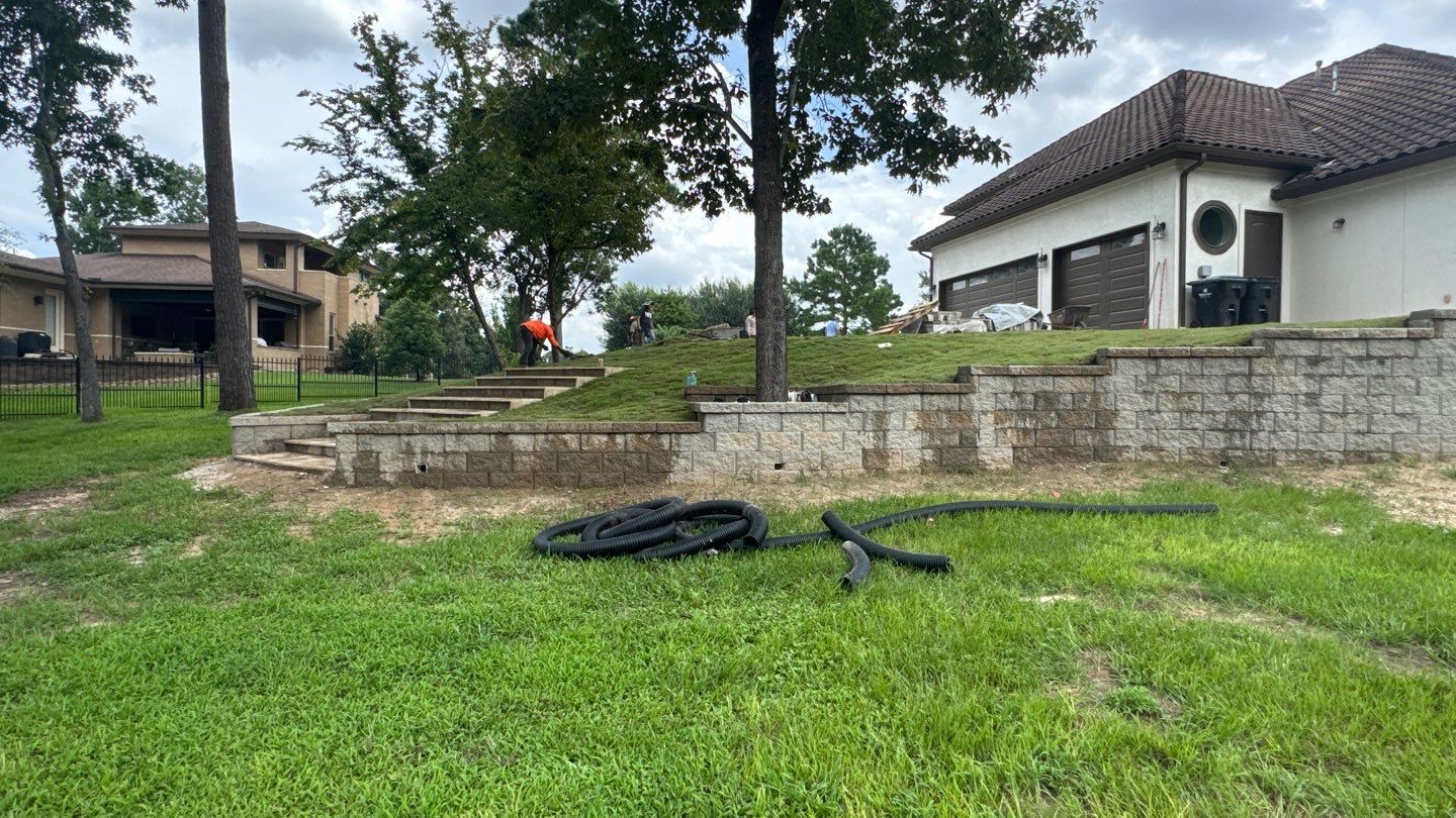 🏡 Duane’s Complete Retainer Wall & Hardscape Walkway by Texas Urban Elements