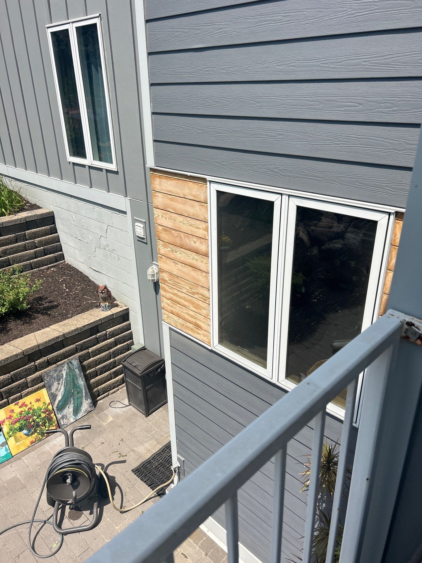 Exterior Wood Siding Staining and Chimney Refinishing in Valley by Carps Complete Exteriors