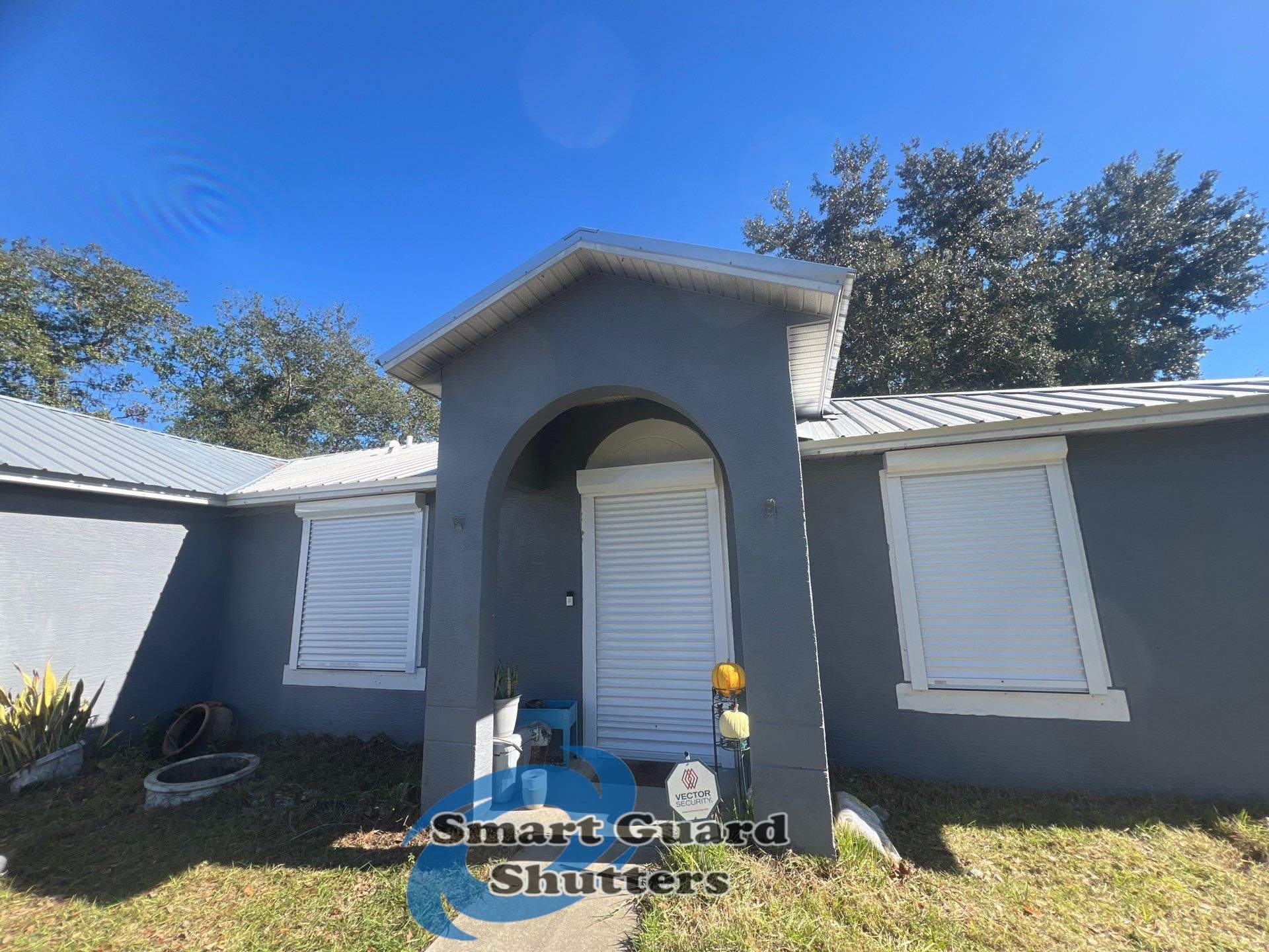 Hurricane Protection in White by Smart Guard Shutters