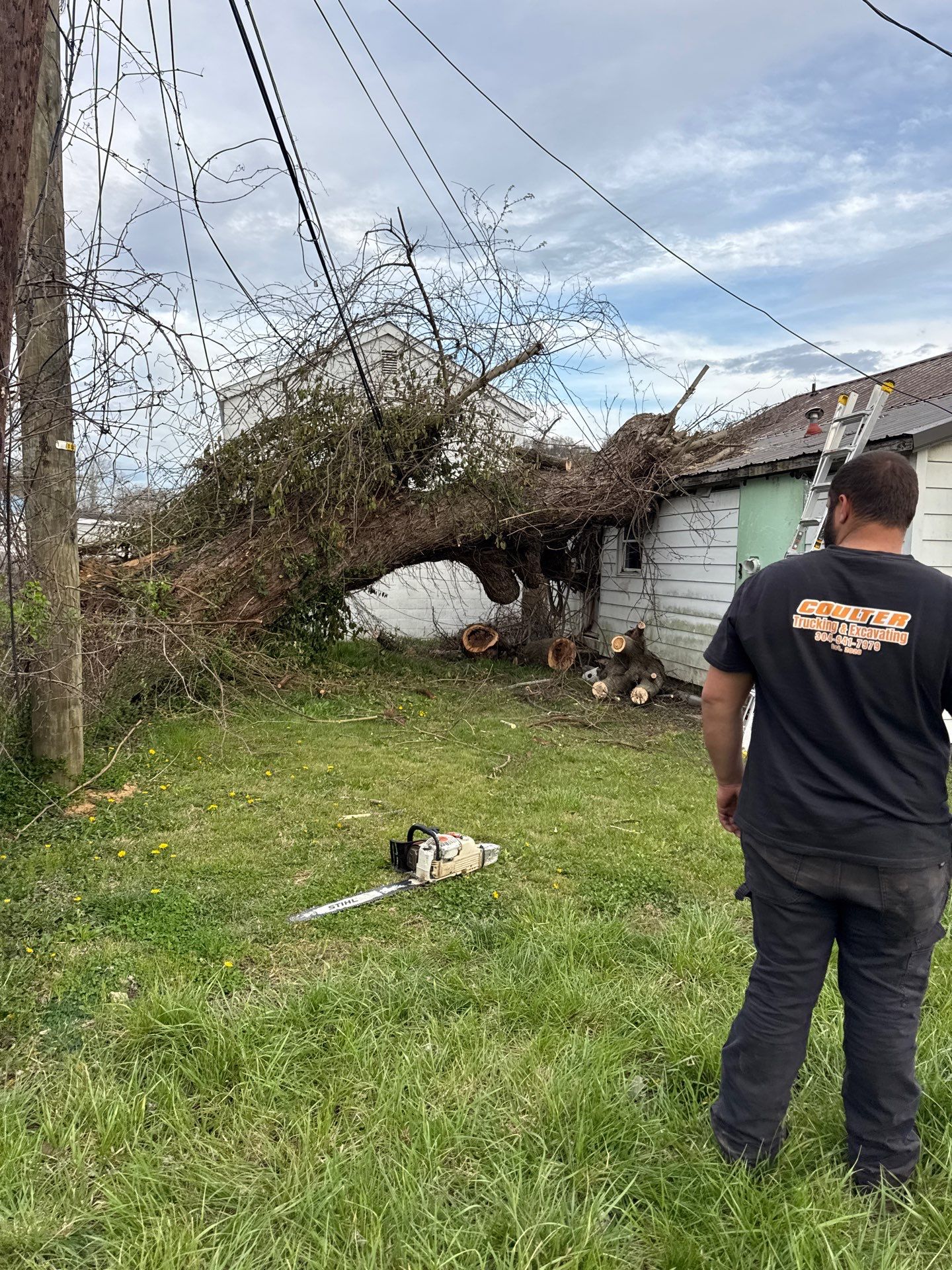 Project in Nitro, WV Rotator Crane Lifts Tree Off House | Nitro WV • One Wrong Move Job | Rotator Crane Tree Removal • Heavy Rescue Tree Job | Nitro WV • Extreme Tree Removal Over Home | Nitro WV by Jones Empire LLC