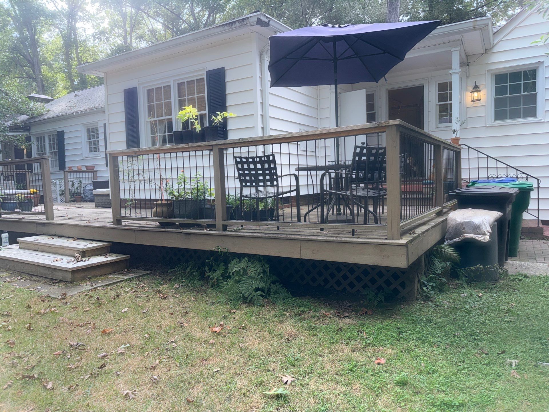 Atlanta, GA Deck Rebuild using Trex Enhance Natural Series and Steel Railing by Nelson Exteriors