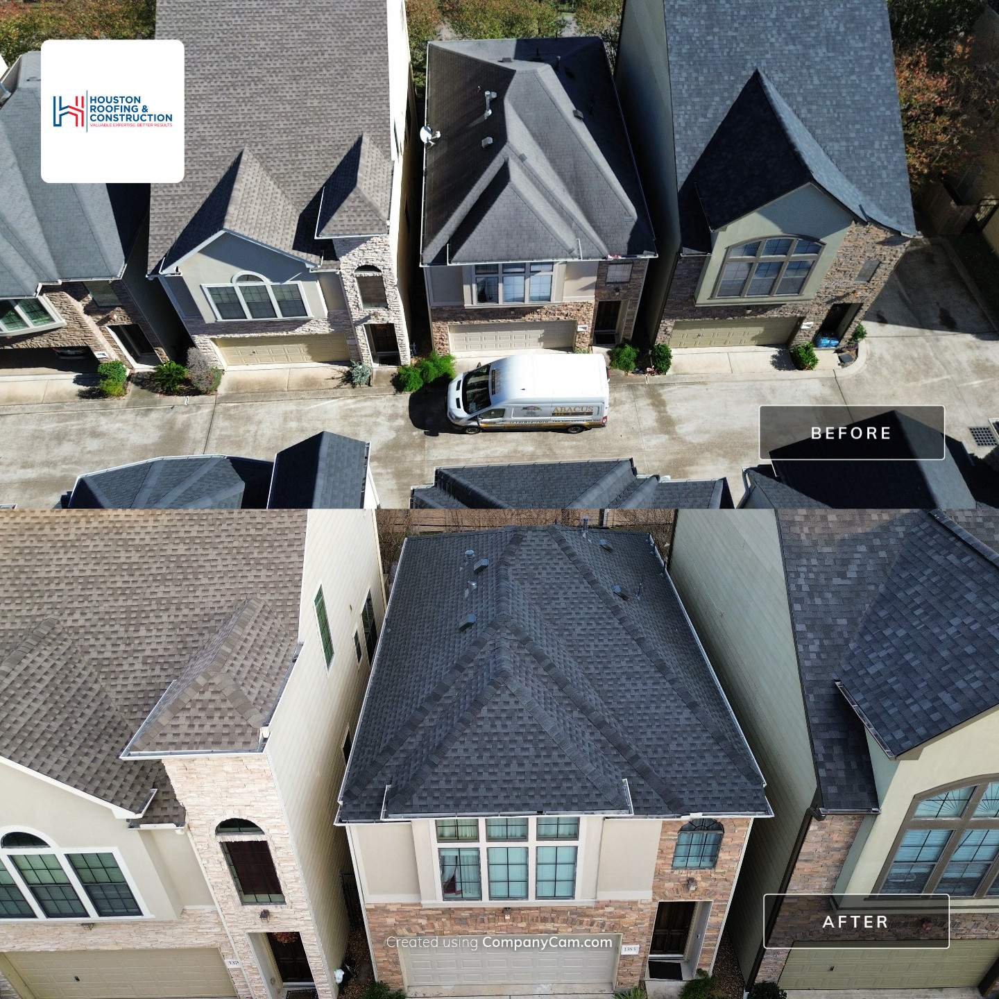 Townhome Roof Replacement by Houston Roofing & Construction