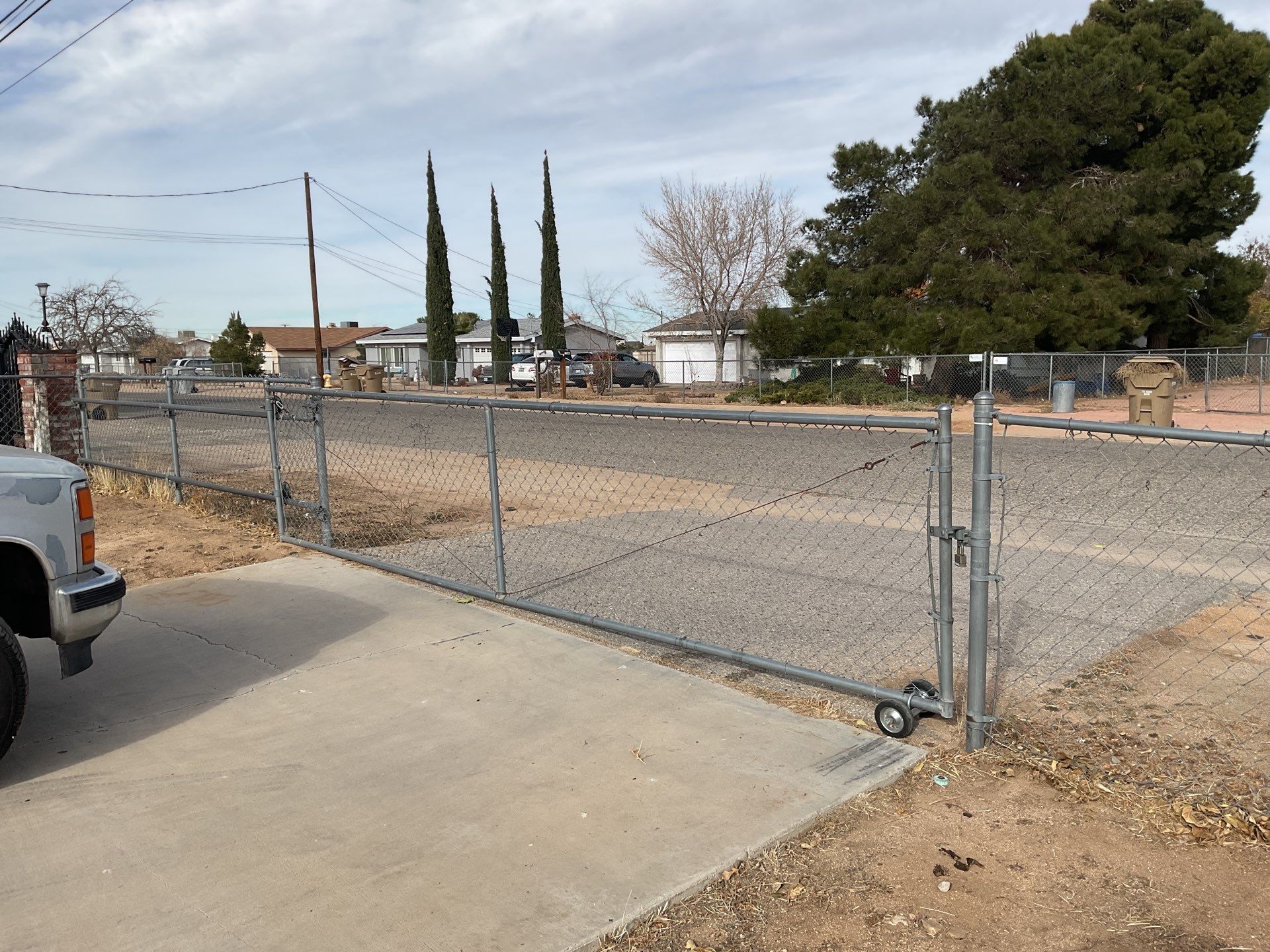 Fence Installation using vinyl and chain link  by Fence Guys Inc. 