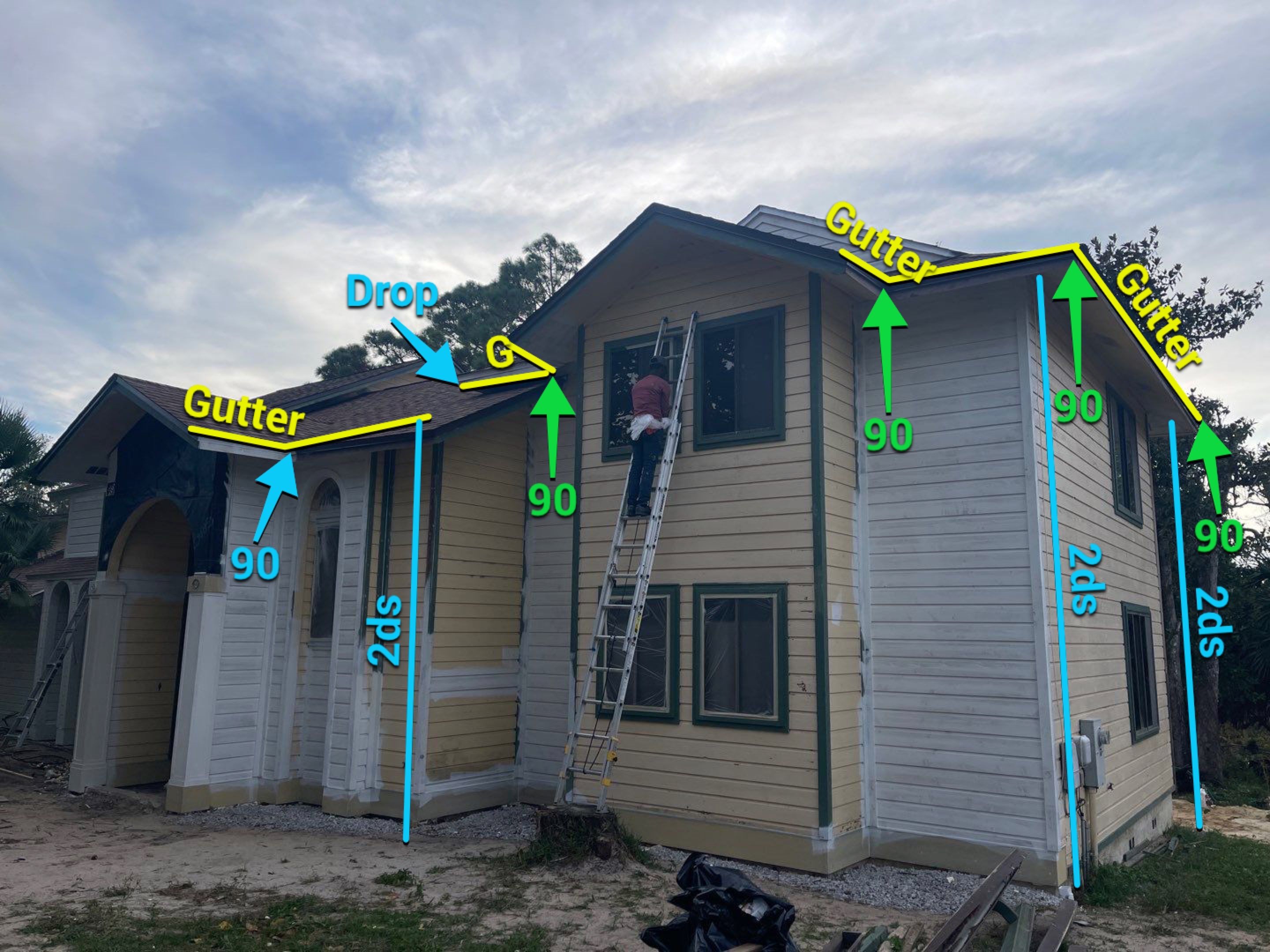 Heavy-Duty Commercial Downspouts in Panama City Beach FL by Gutter Professors