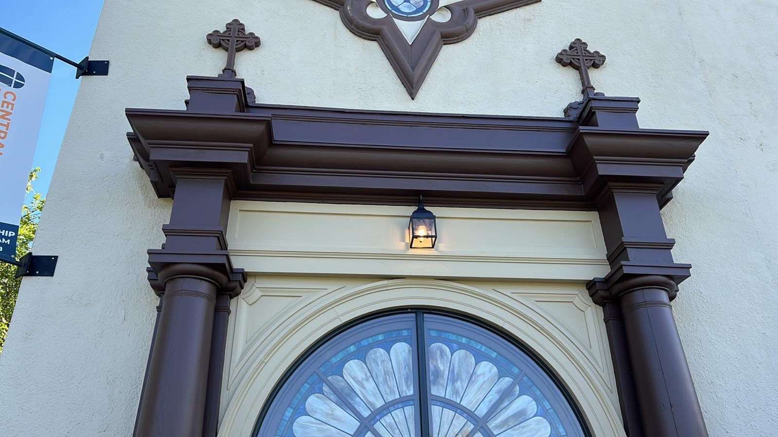  Presbyterian Church repairs to entrance architecture by Straight Edge Roofing Inc