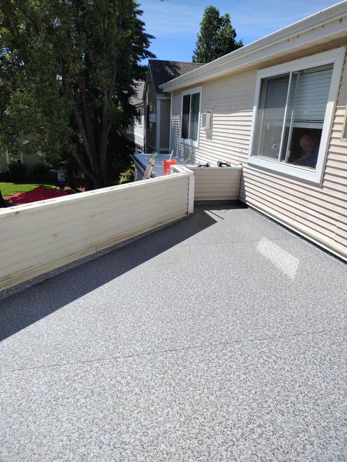 Dec-Tec Walkable Membrane using Dec-Tec (Color: Granite) by Orezona Building & Roofing Company, Inc.