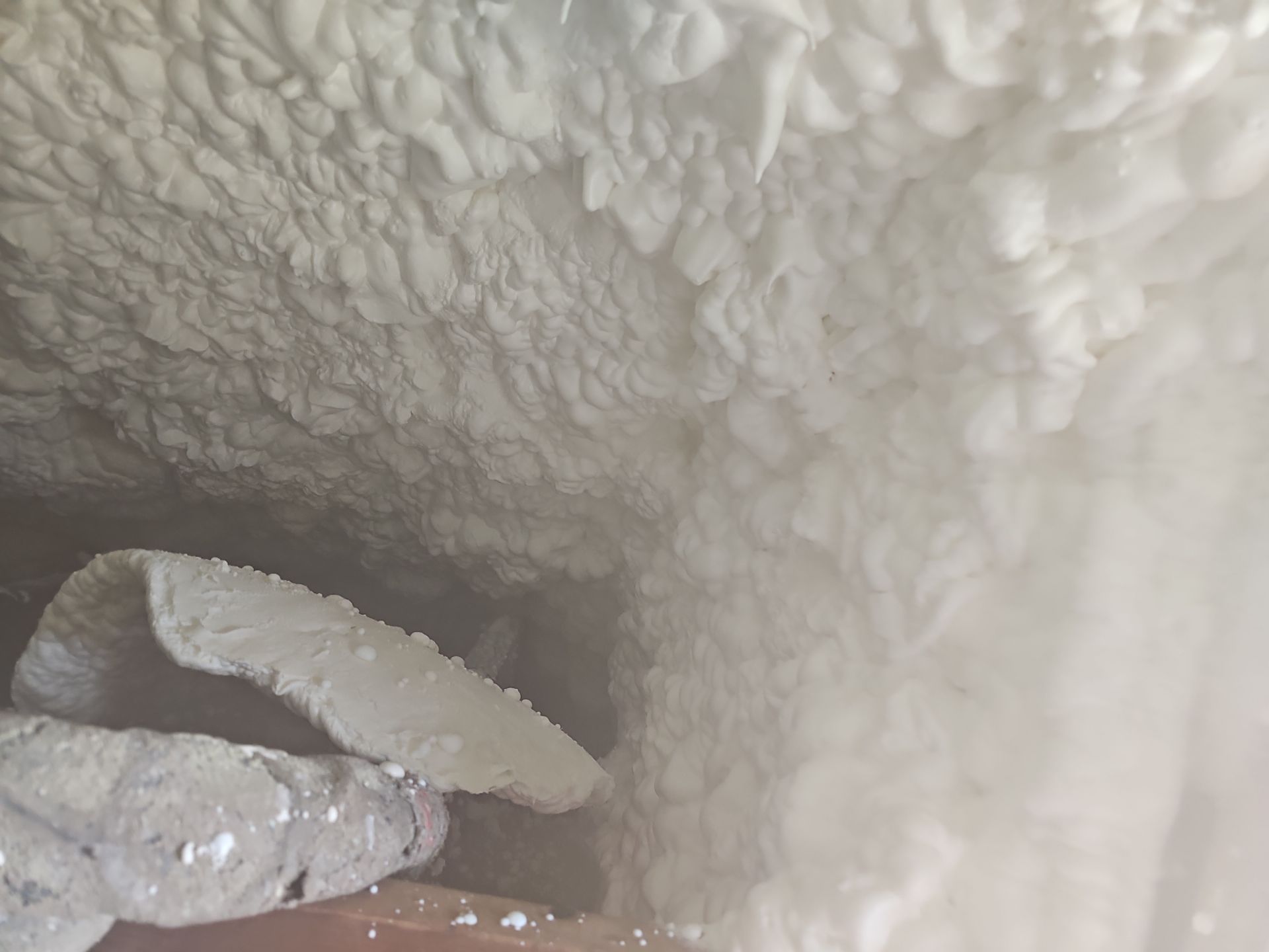Attic Insulation using open cell spray foam by NYS Foam & Energy