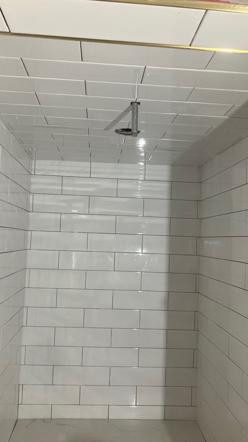 New Tile Shower and Bath Floors by Footprints Floors of Nashville