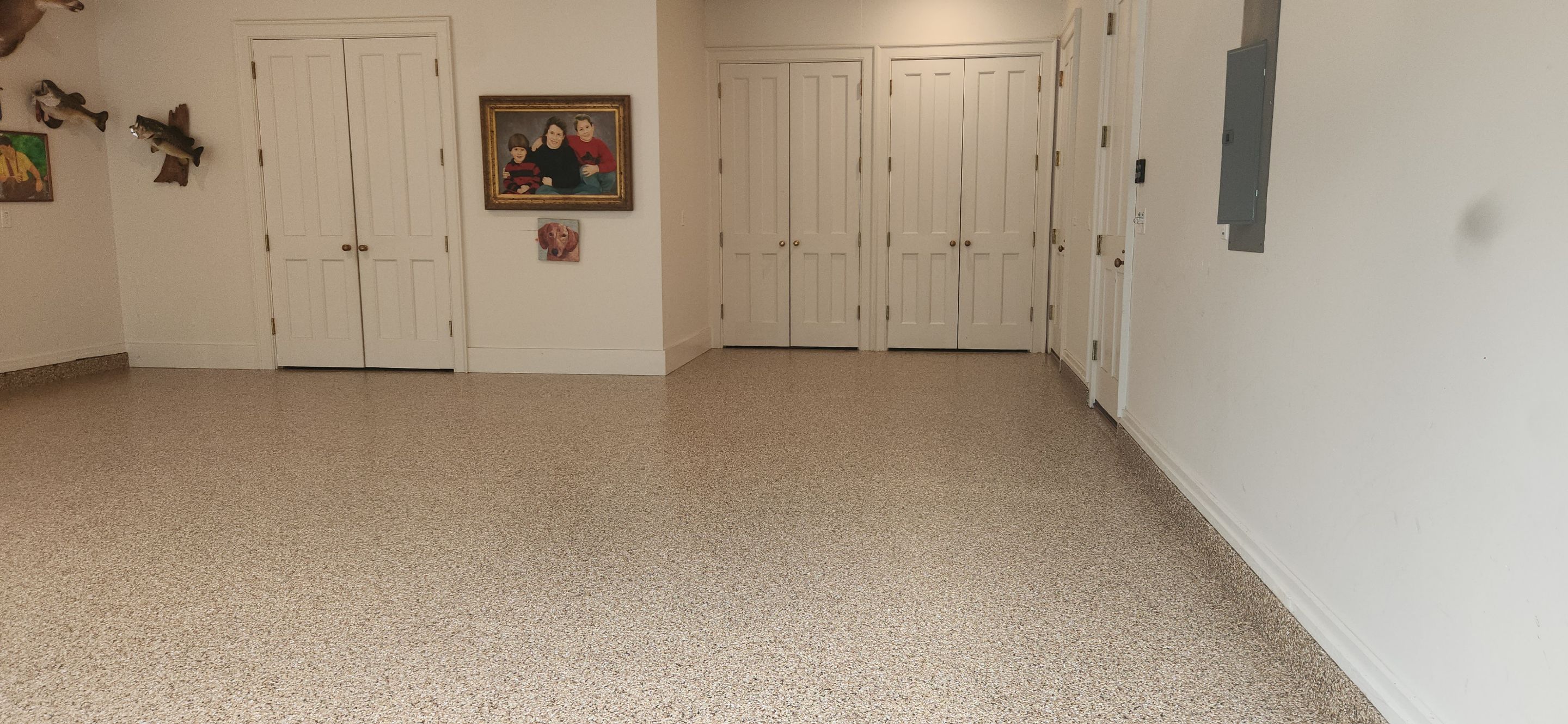 Garage using Saddletan by Elite Floor Solutions