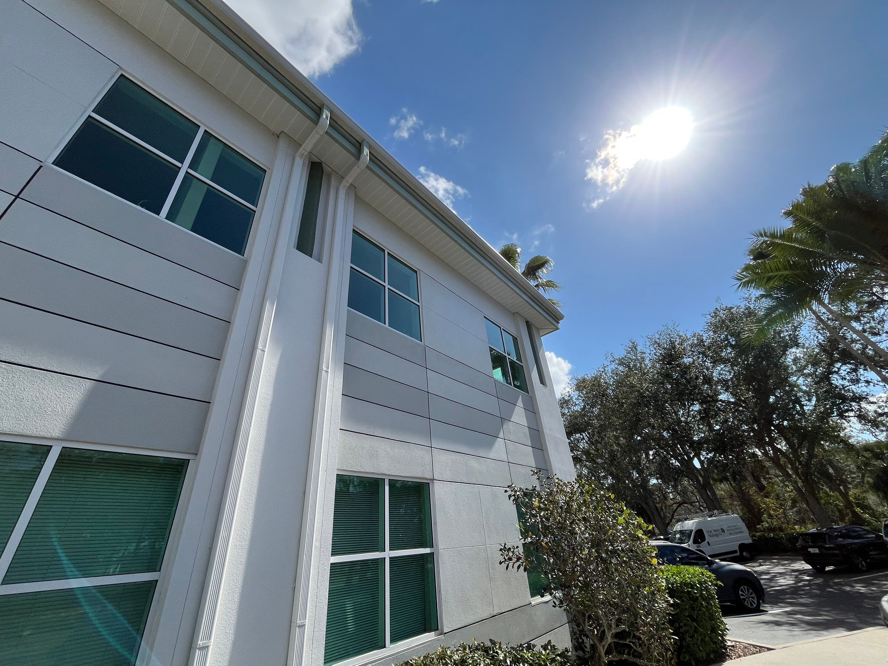 6-Inch White Seamless Gutters in Sarasota FL by Gutter Professors